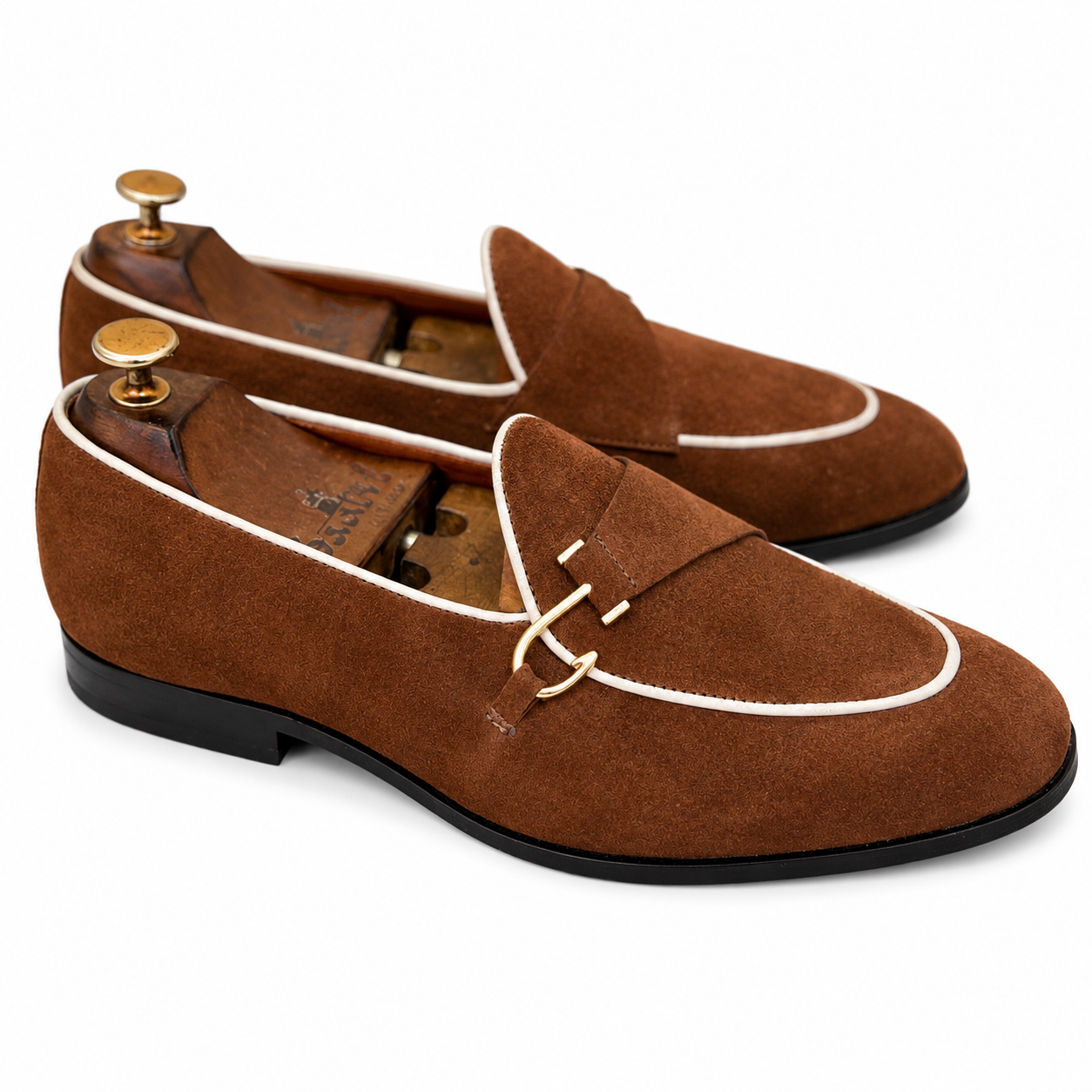 Monarch Belgian Loafers – Chestnut Suede