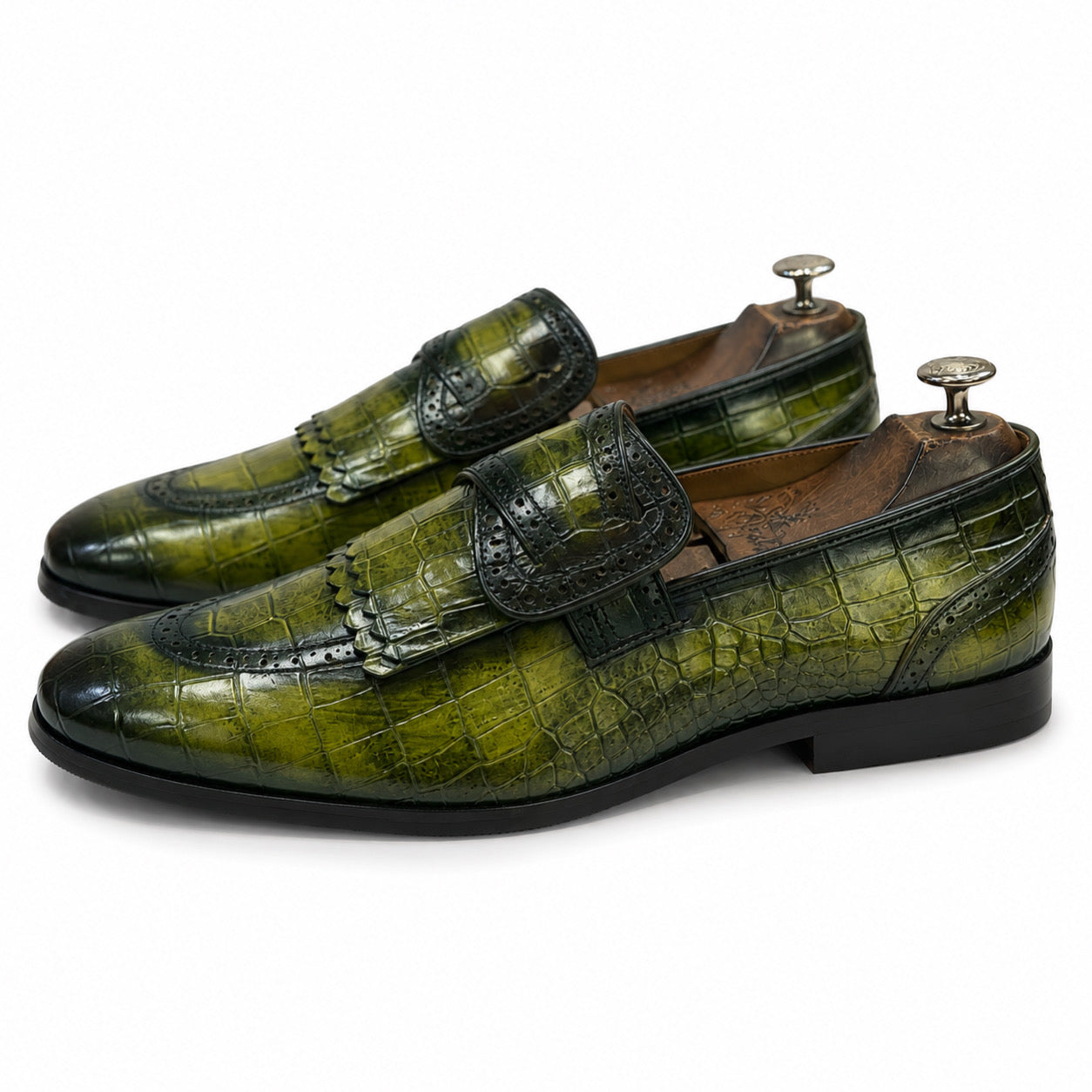 Emerald Croco Butterfly Loafer