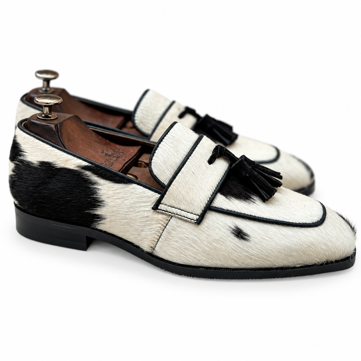 Hairon Leather Loafers With Tassel