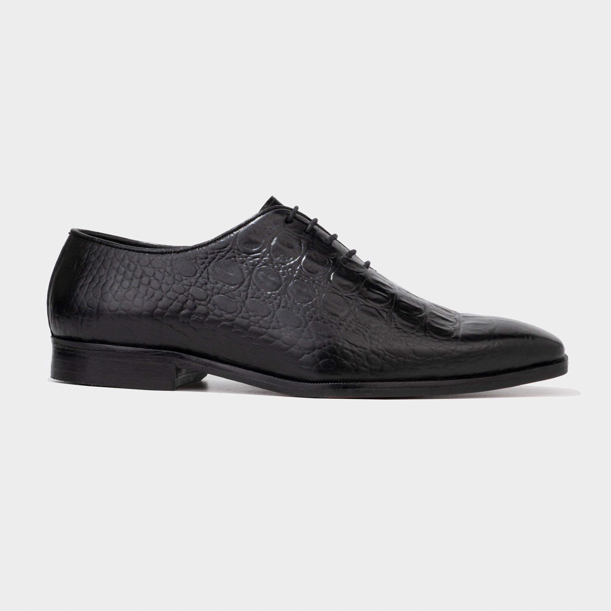 Black Croco Oxfords
