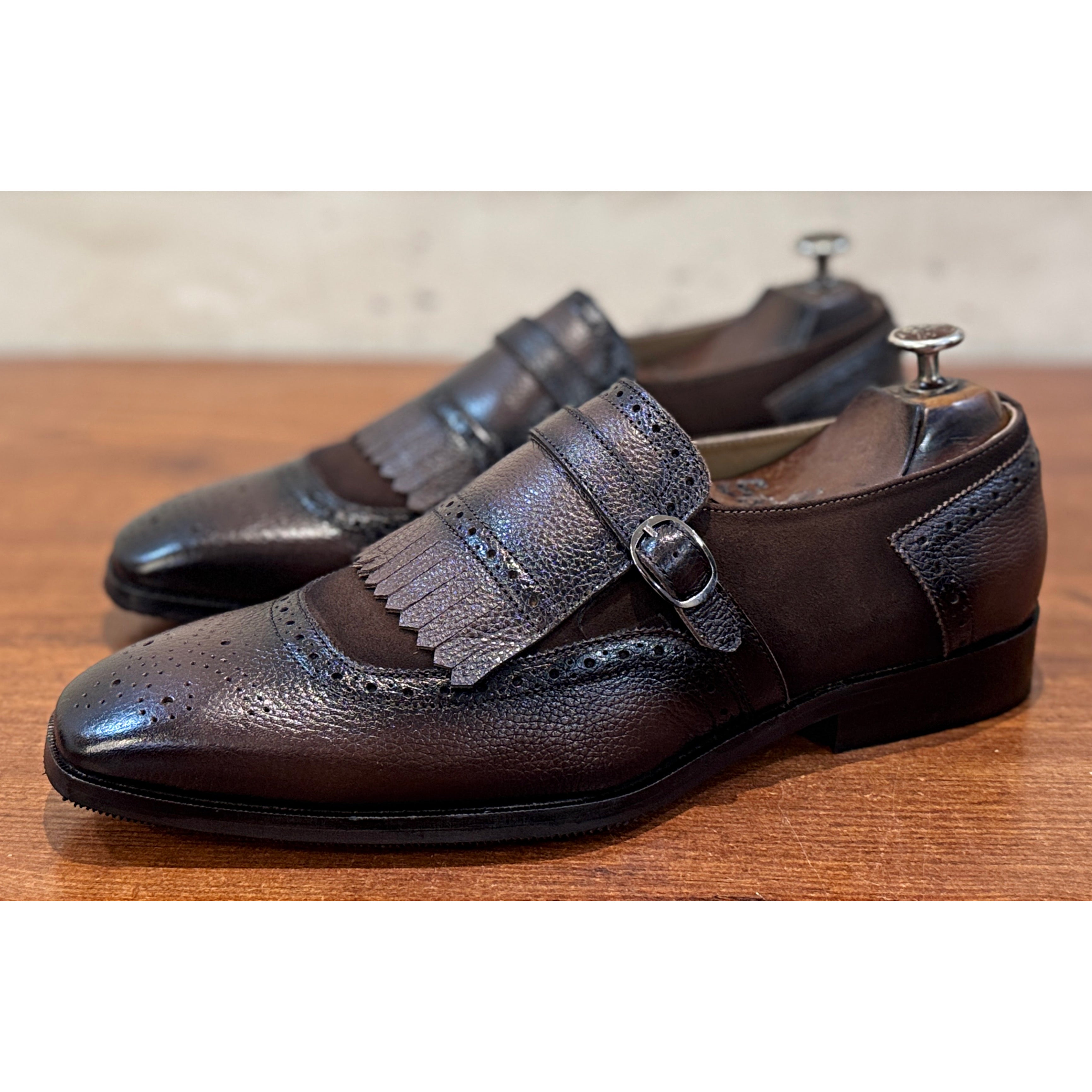The Sovereign Monk Brown - Handcrafted Luxury Leather Monk Strap Brogues