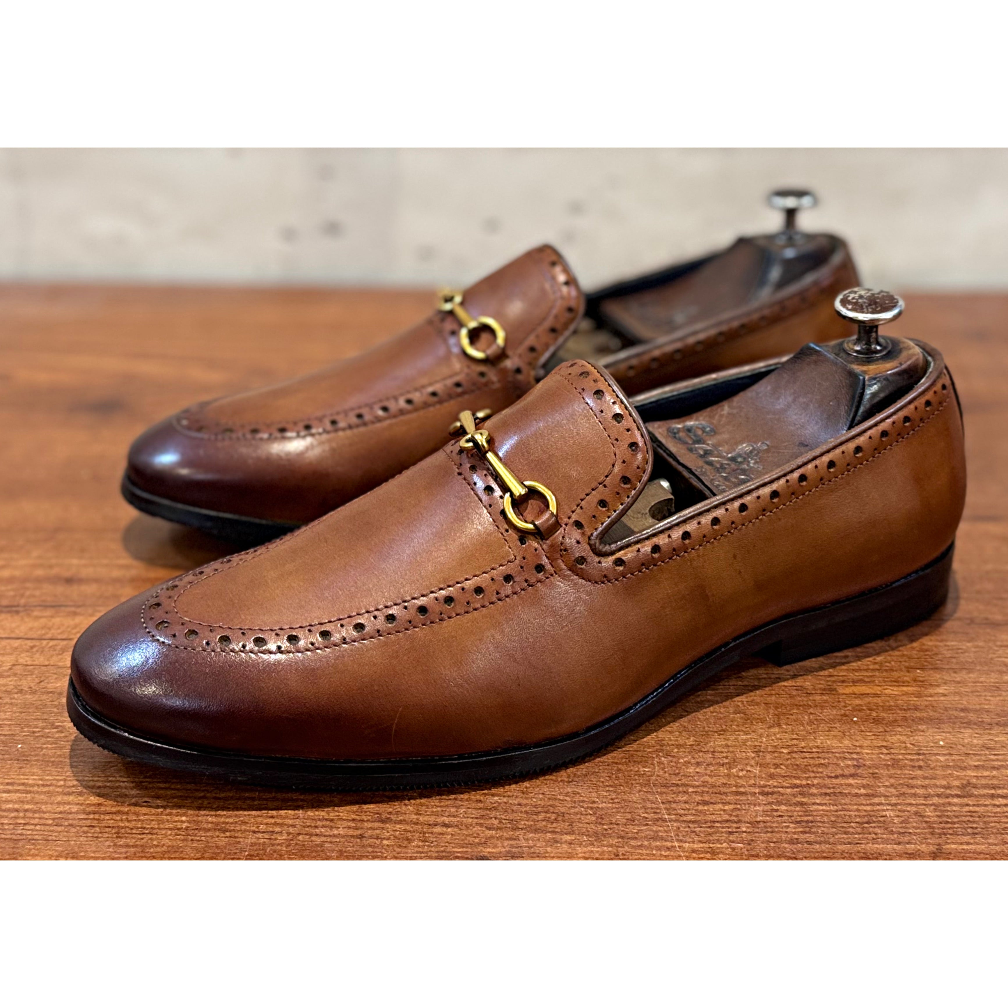 Semi Brogue Loafers Tan