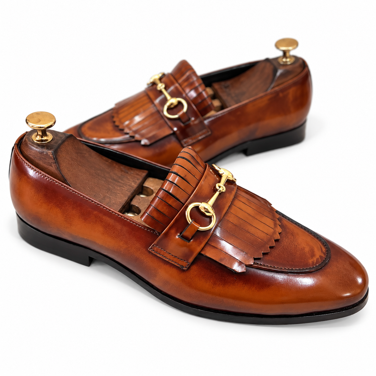 Horsebit Loafers With Fringes - bb