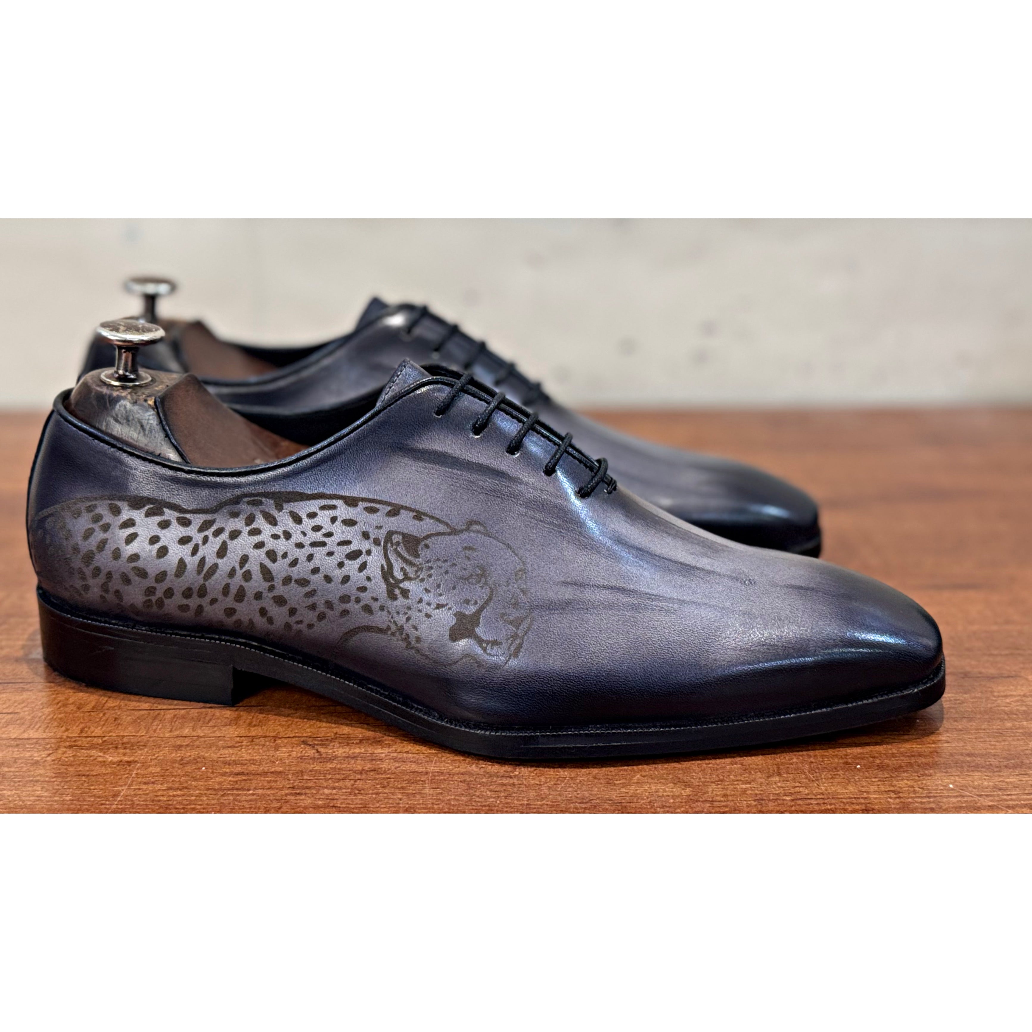 Grey Hand Patina Oxfords Tiger