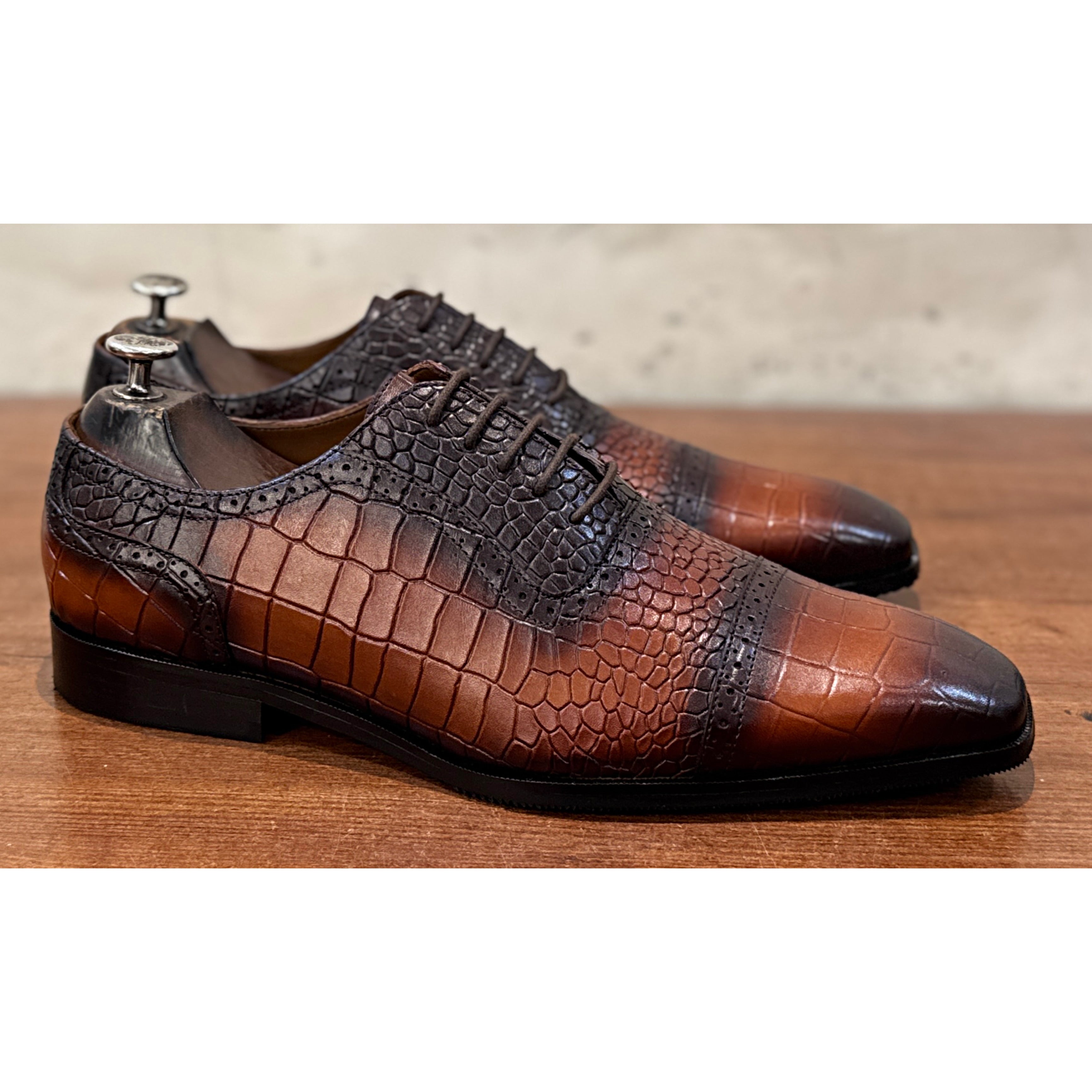 Royal Croc Oxford – Cognac Brown