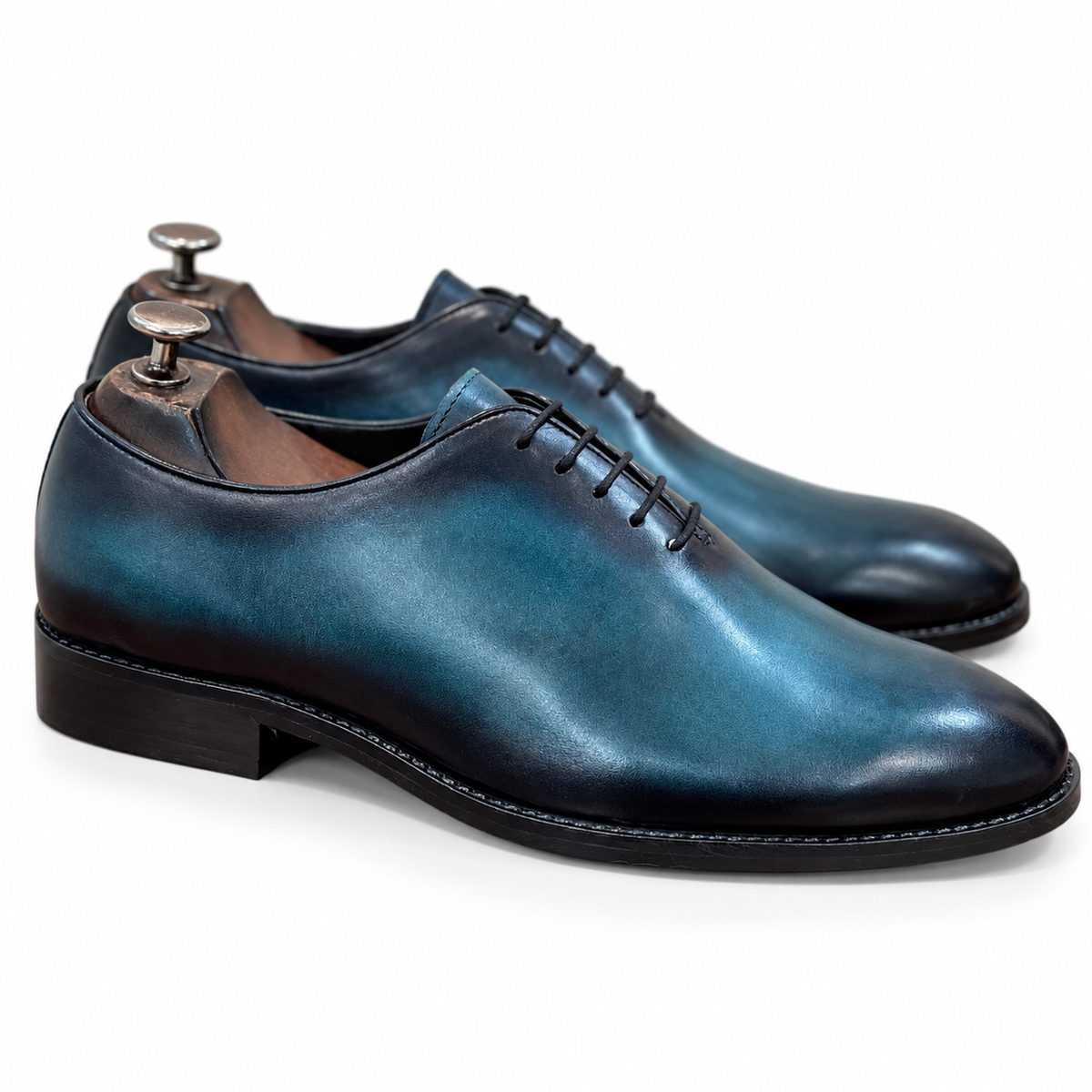 Midnight Teal Plain-Toe Oxford