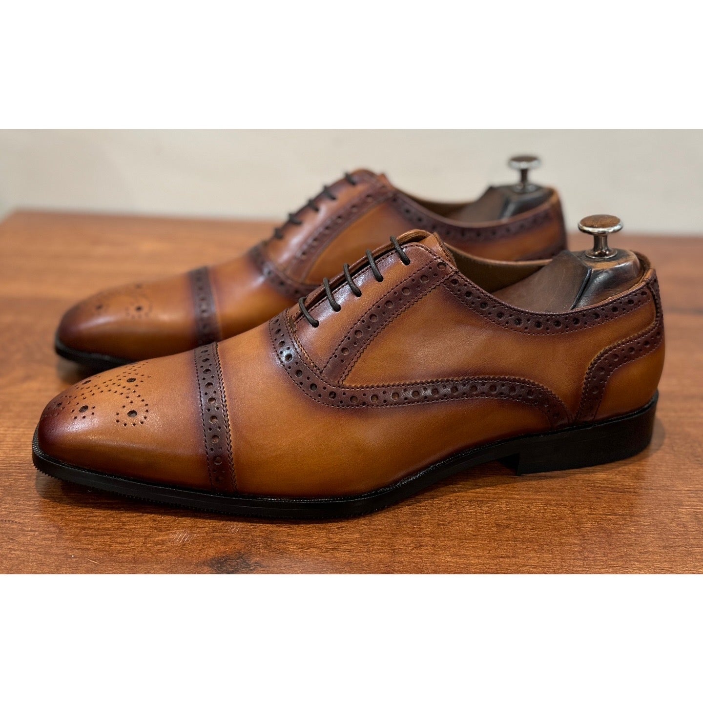 Toecap Brouge Oxford Tan
