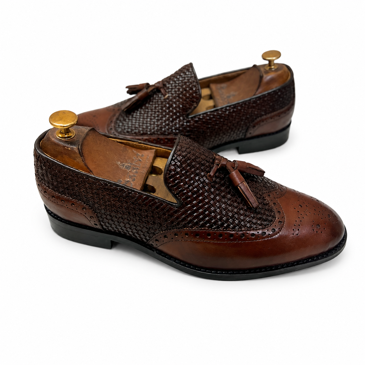 Milano Intreccio Tassel Loafers – Walnut Brown