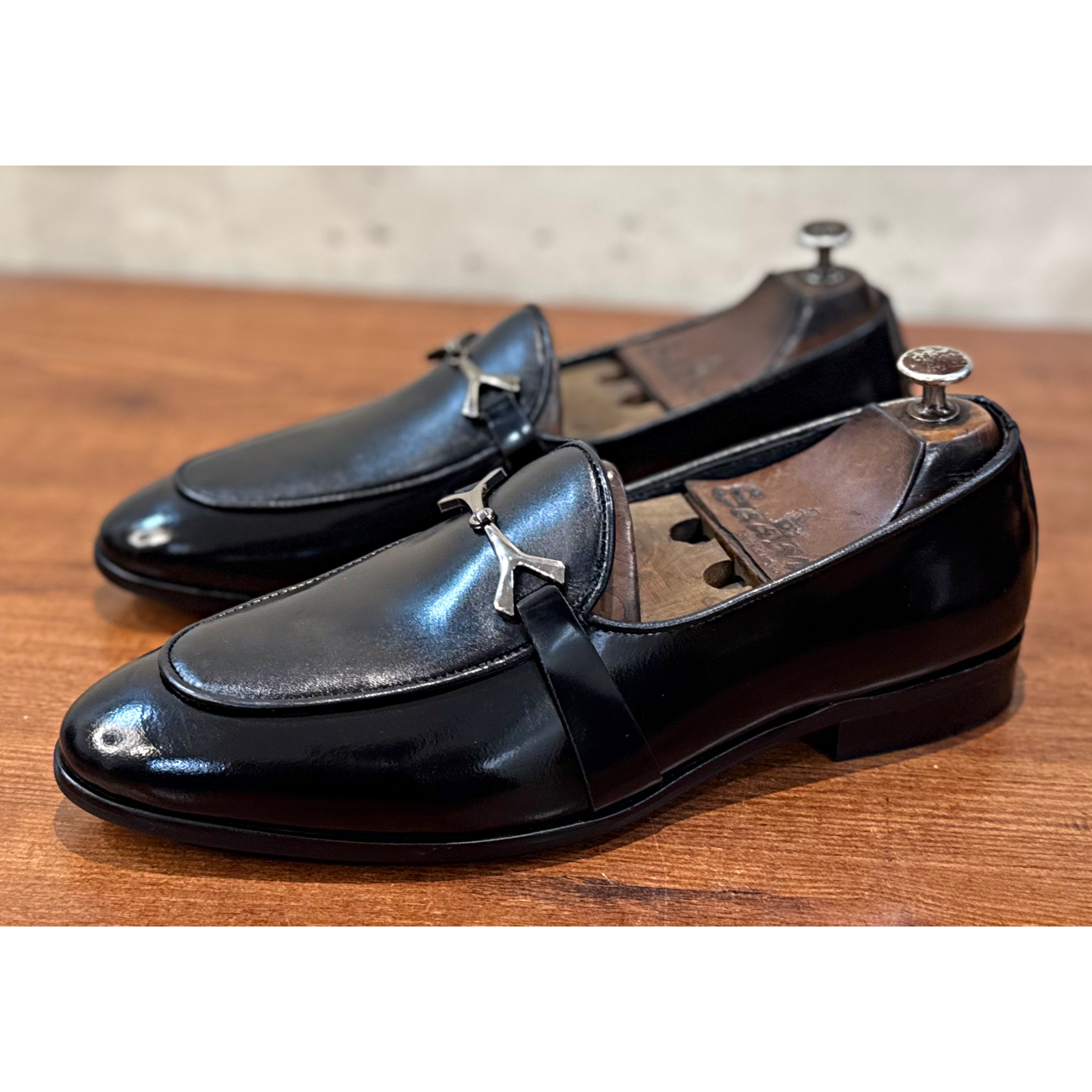 Black Loafers With Buckle