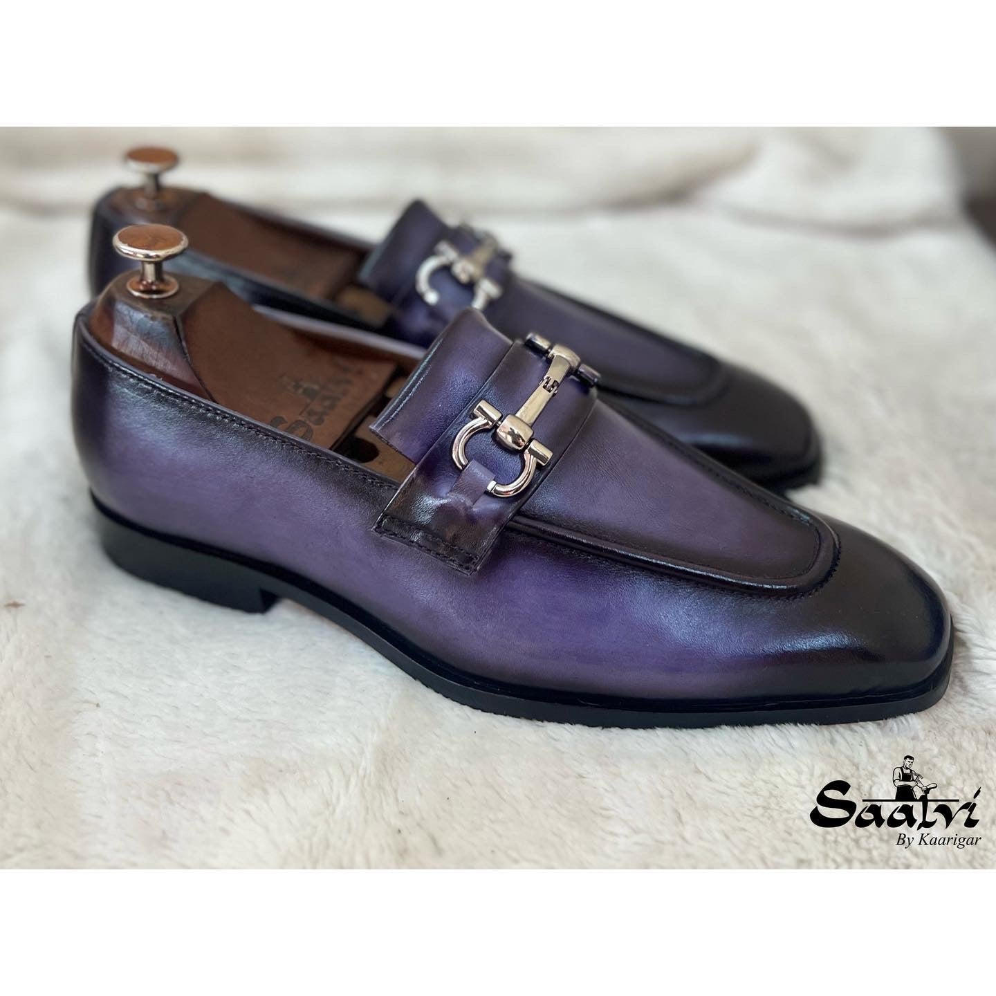 Steel Grey Patina Loafers