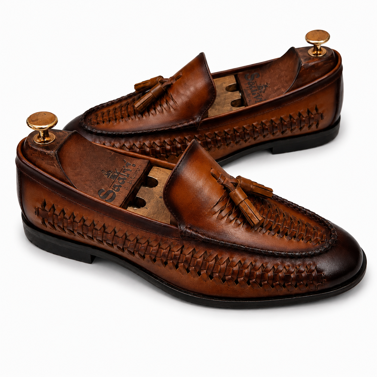 Imperio Intreccio Tassel Loafers – Cognac