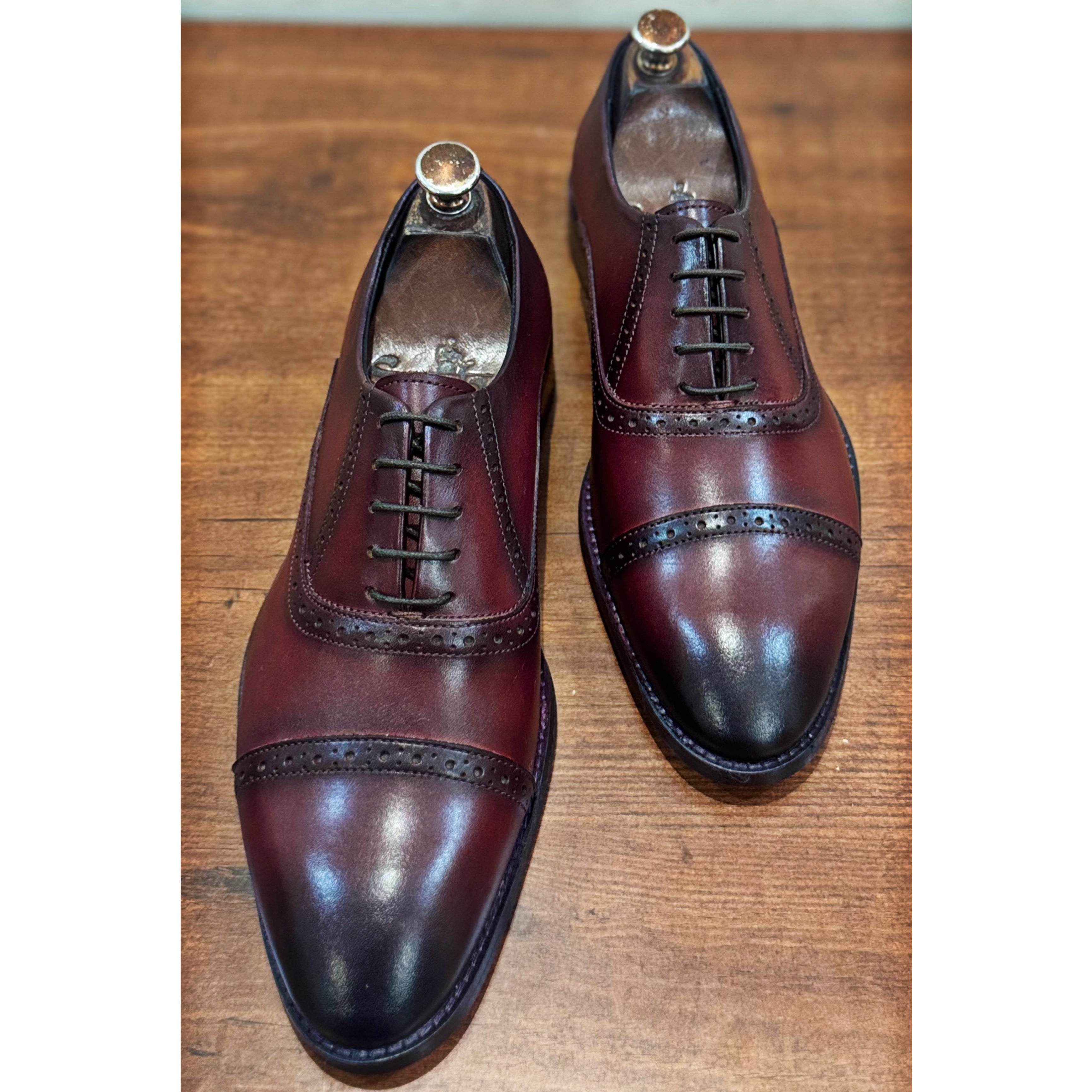 Bordo Cap Toe Oxfords