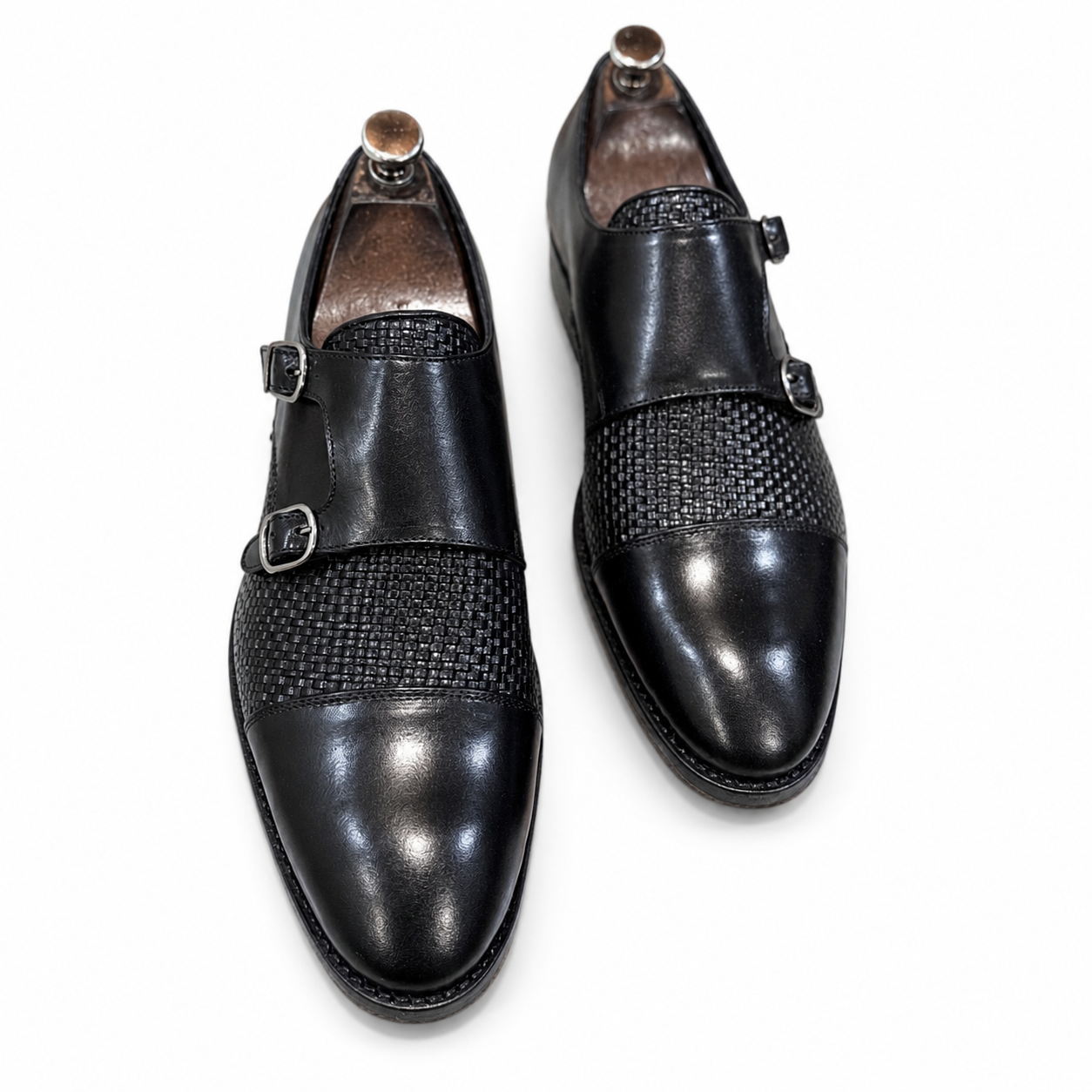 Black Double Monk Strap