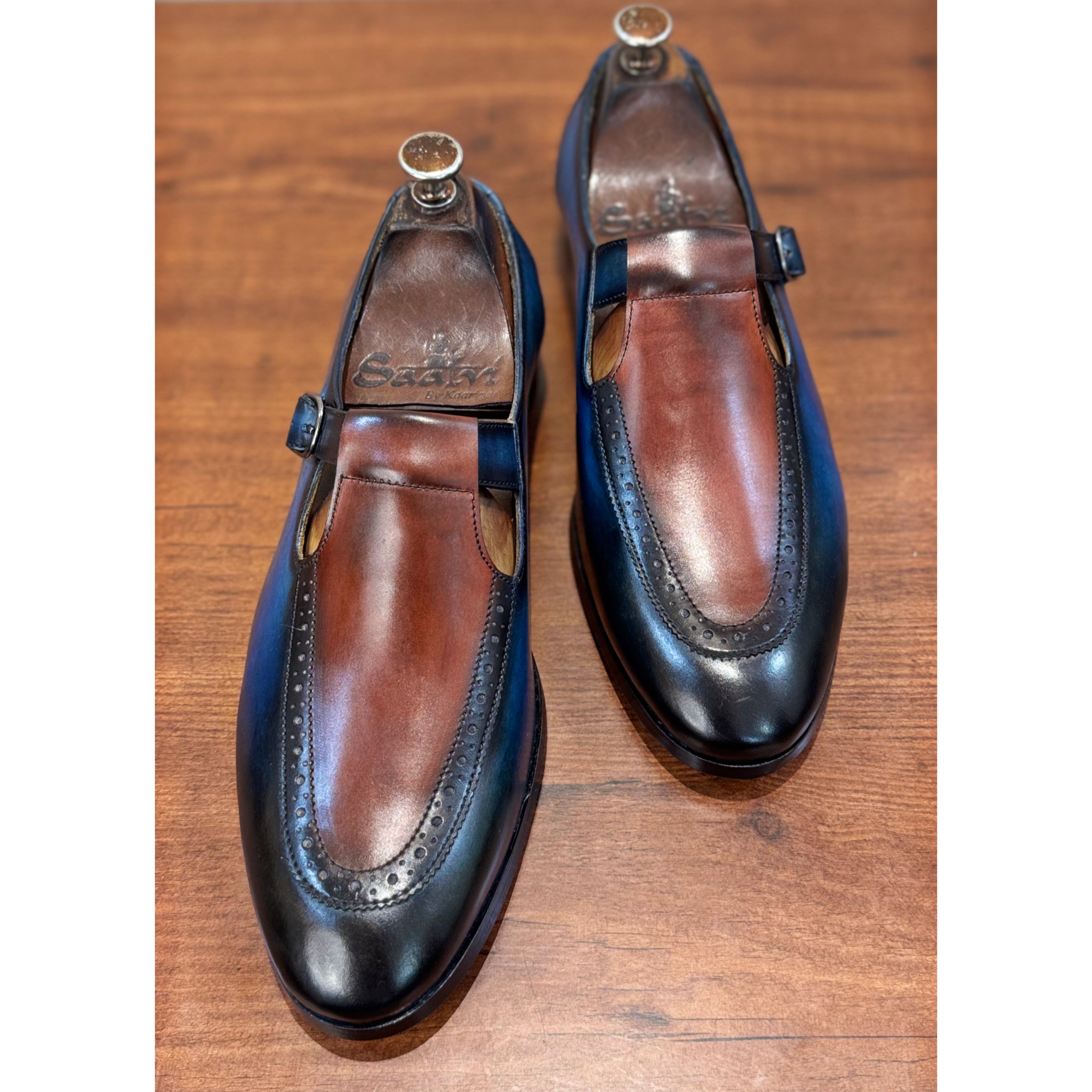 Eden Blue Sandals Hand Patina