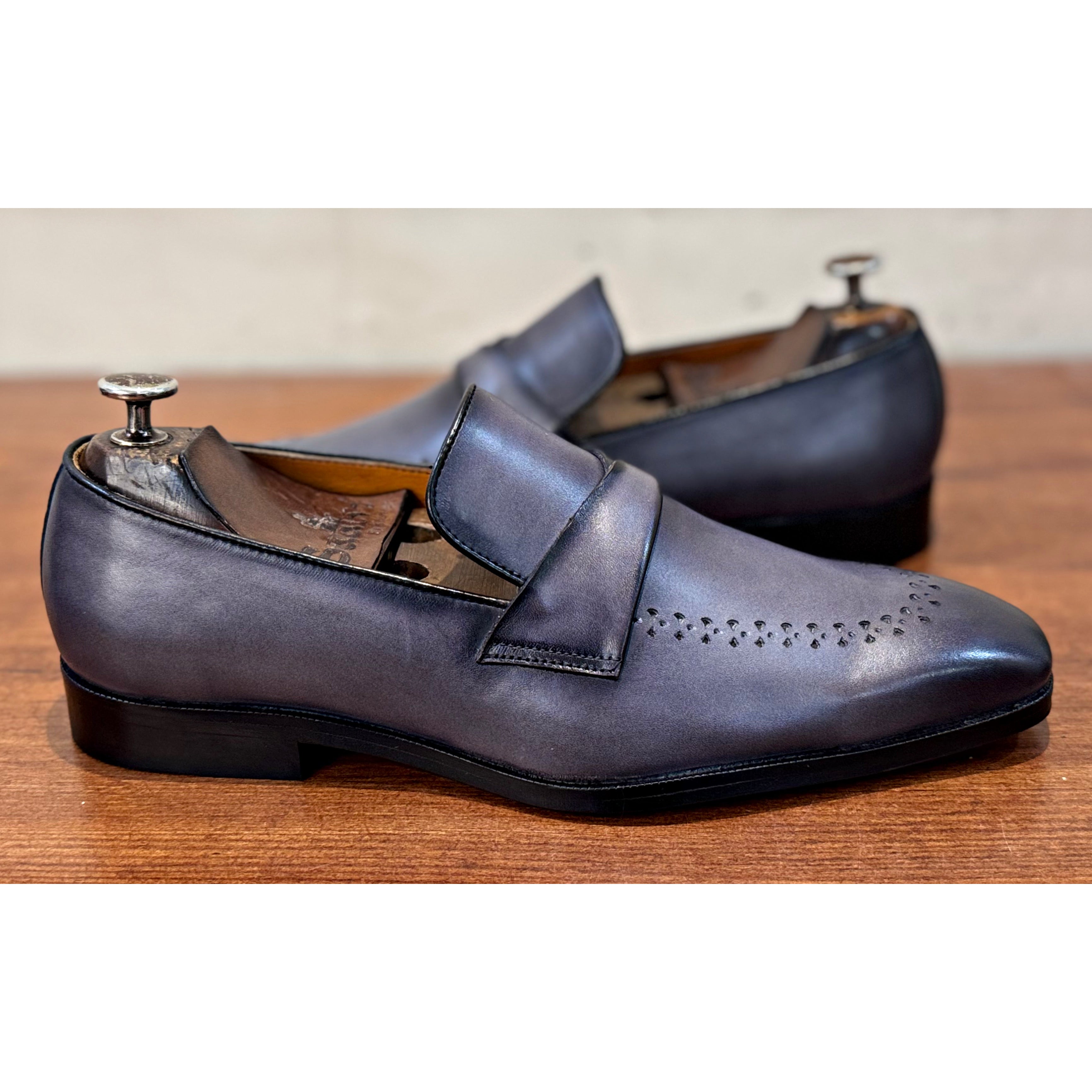 Myron - Grey Hand Patina Loafers