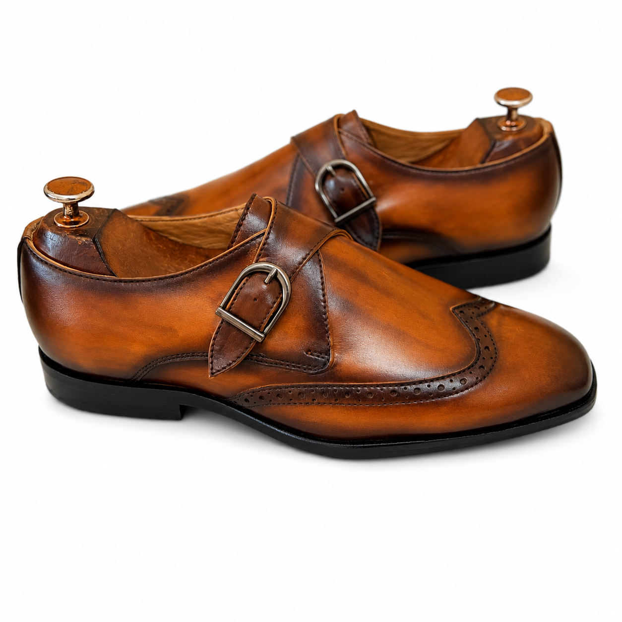 Savile Patina Monk Strap