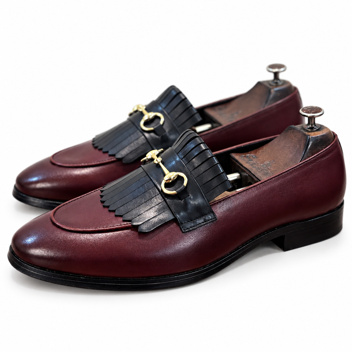 Bordeaux Fringe Horsebit Loafers