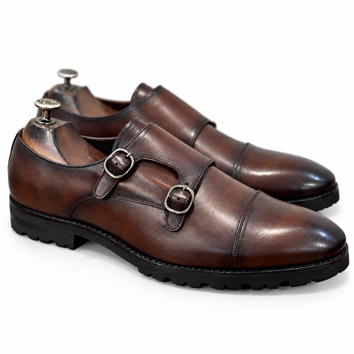 Regent Brown Double Monk Straps