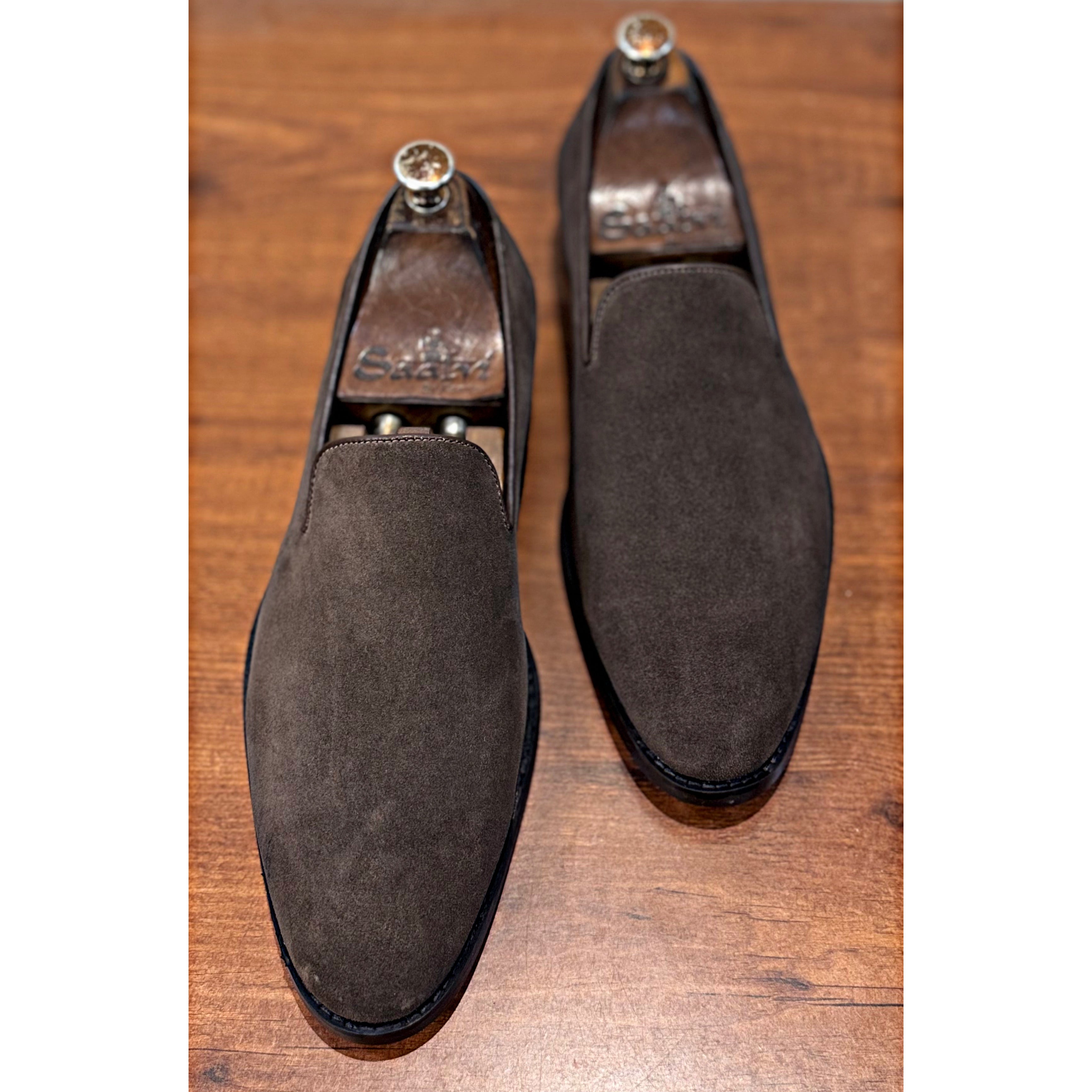 Brown Suede Slipons