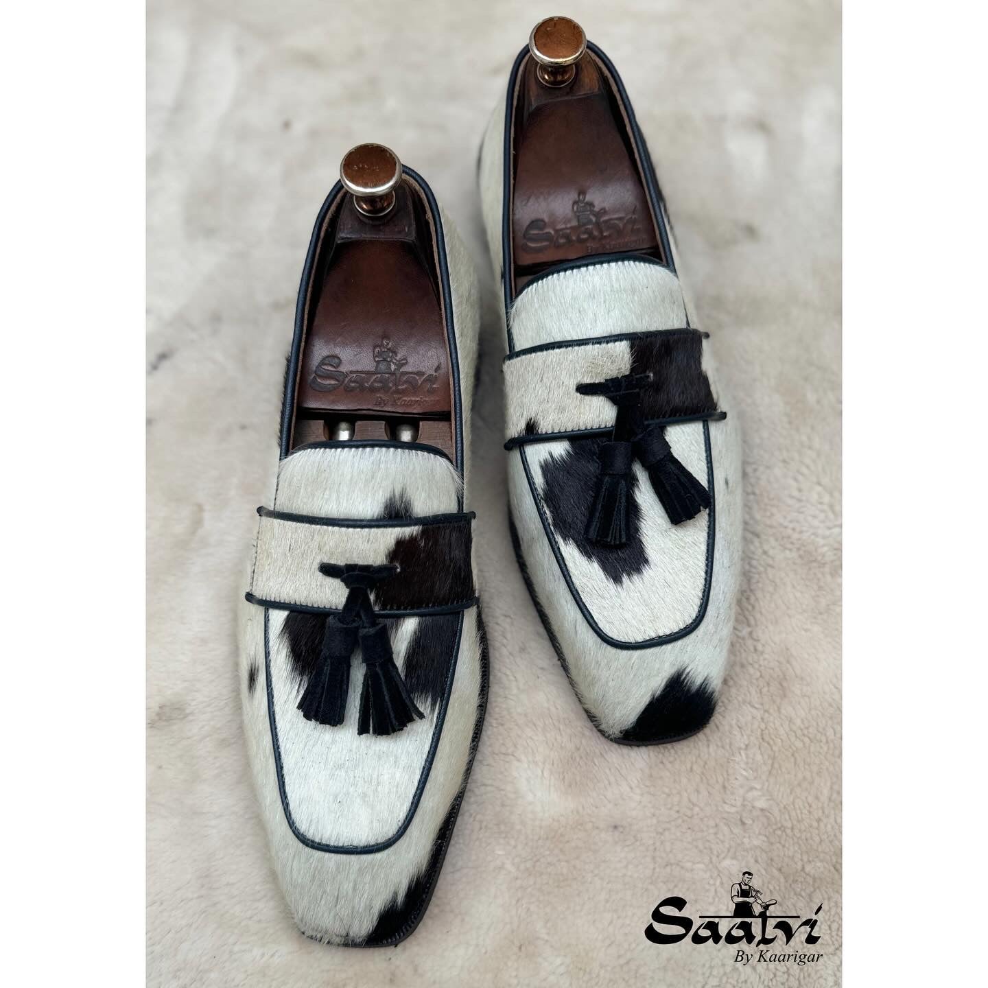 Hairon Leather Loafers With Tassel