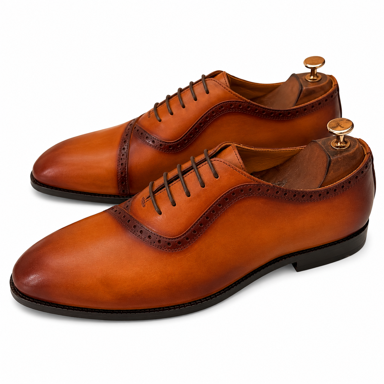 Amber Regent Cap-Toe Oxfords
