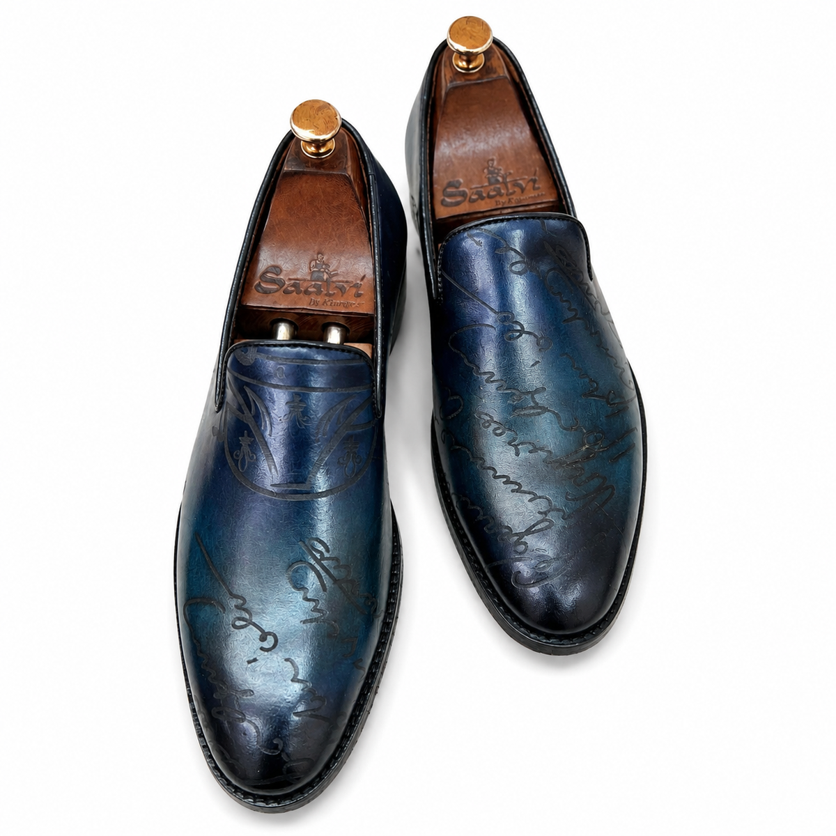 Blue Signature Loafers