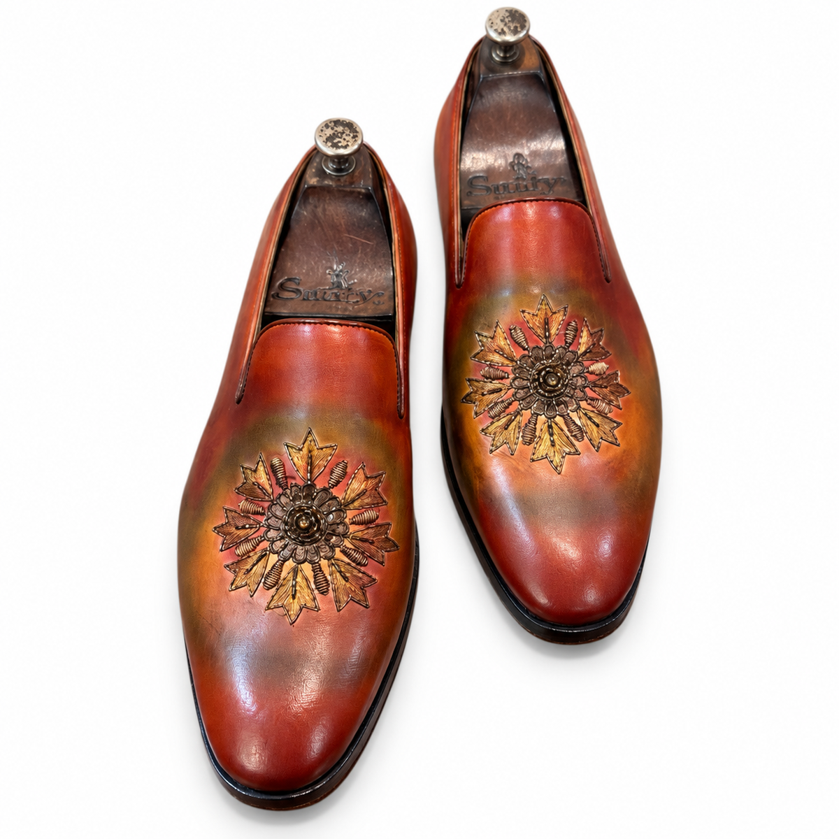 Aurelio Ember Floral Embroidered Loafers