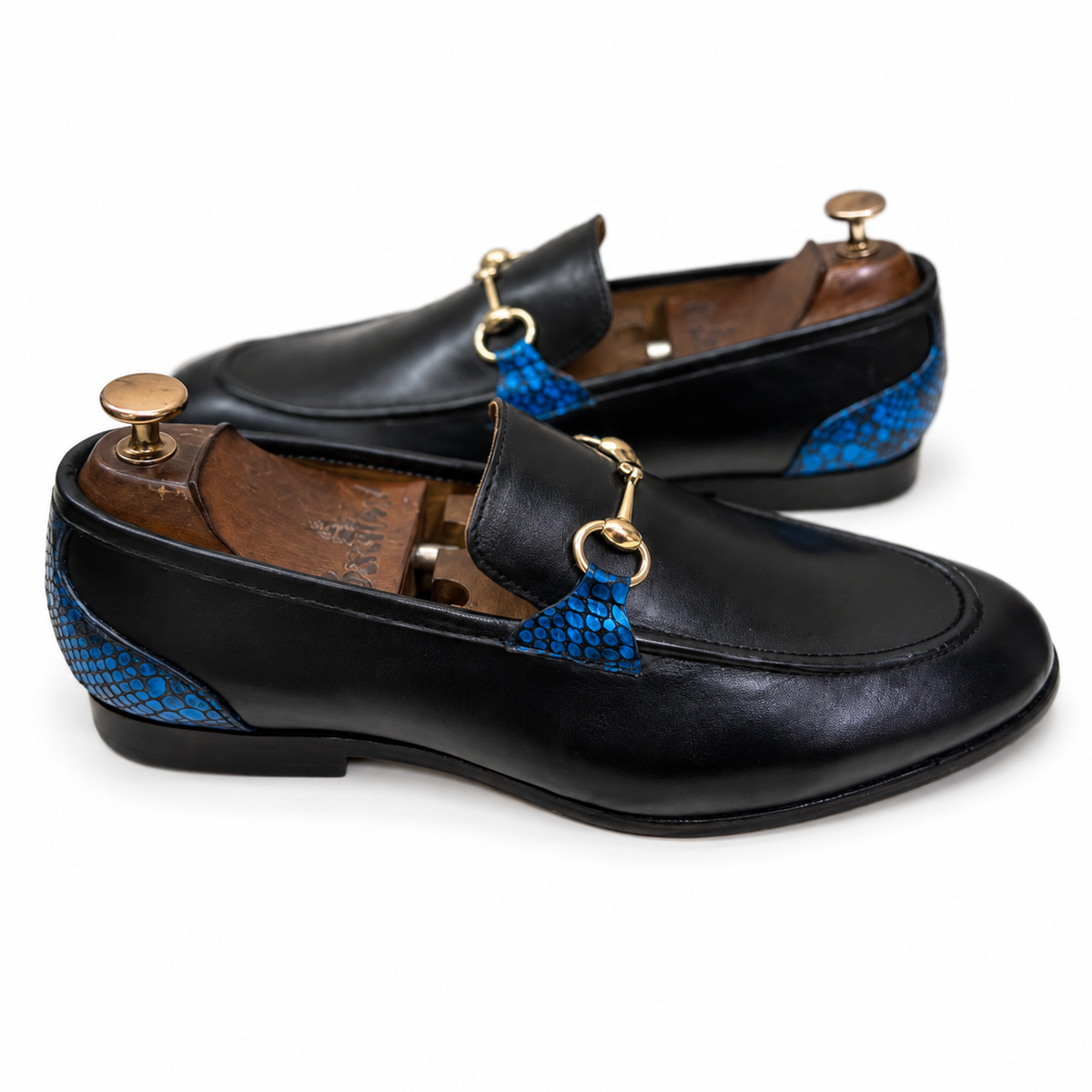 Horsebit Loafers Blue Foil