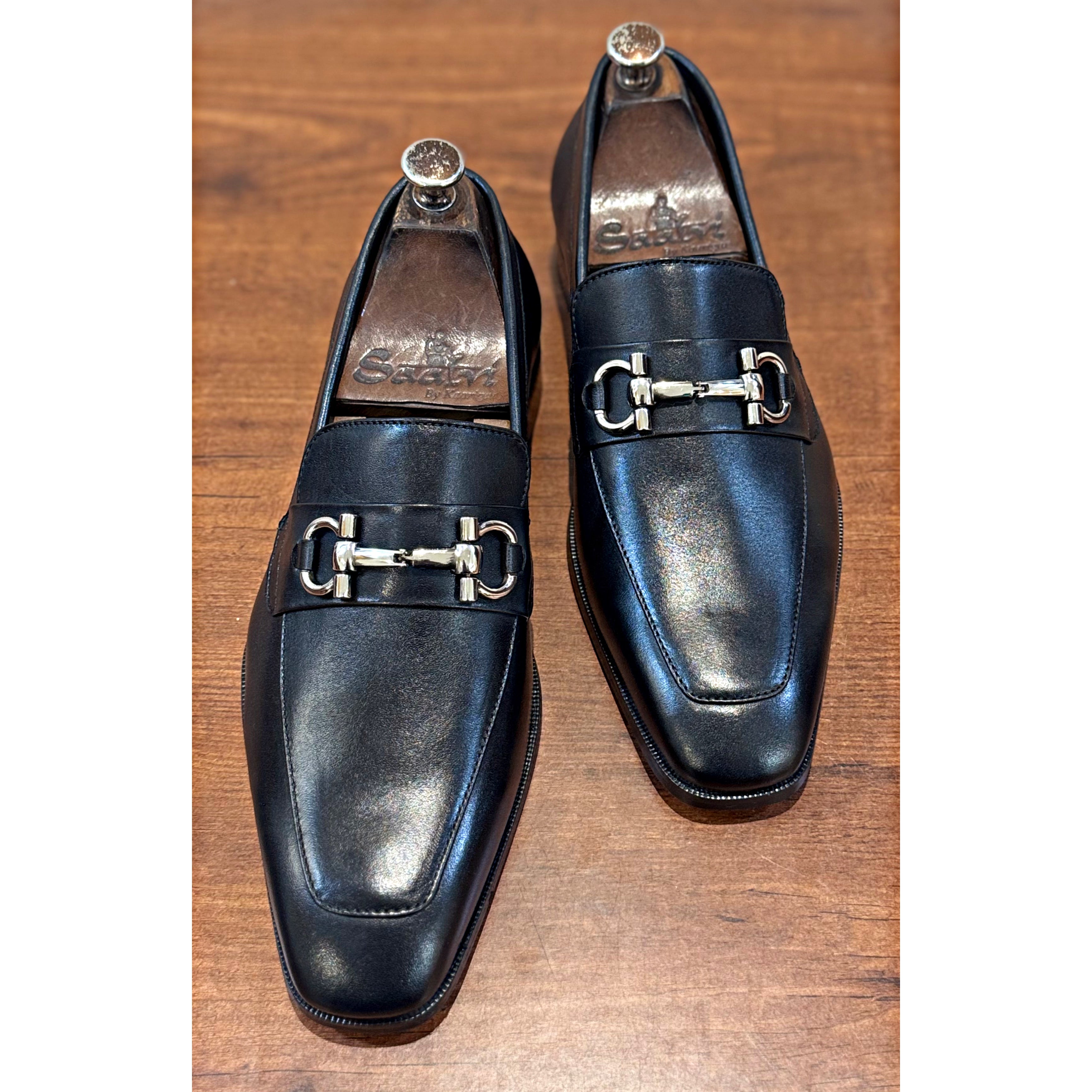 Black Horsebit Loafers