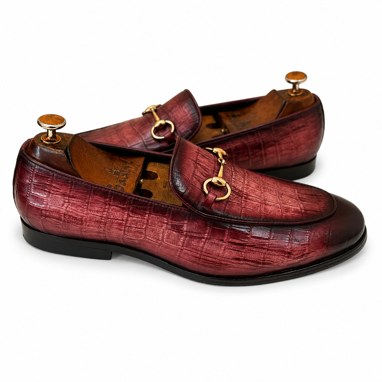 Horsebit Loafers Croco Hand Patina