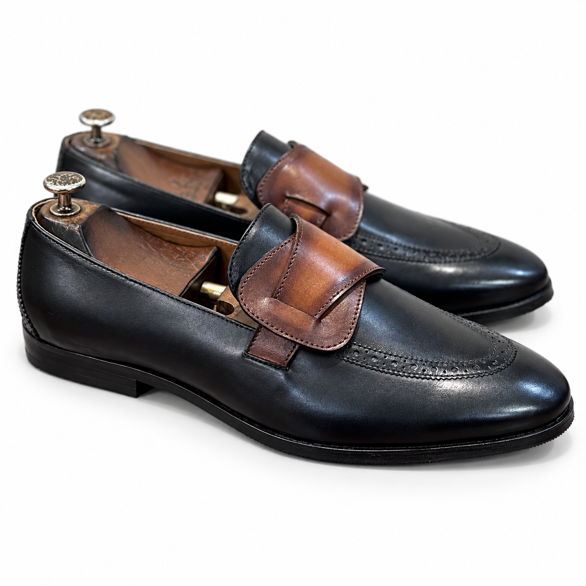 Butterfly Loafers Black & Tan