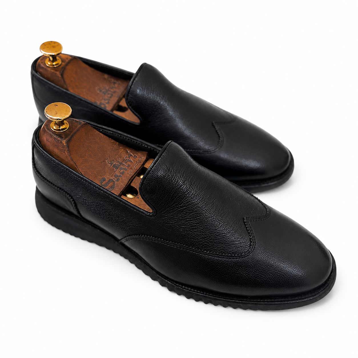 Midnight Glide Leather Loafers