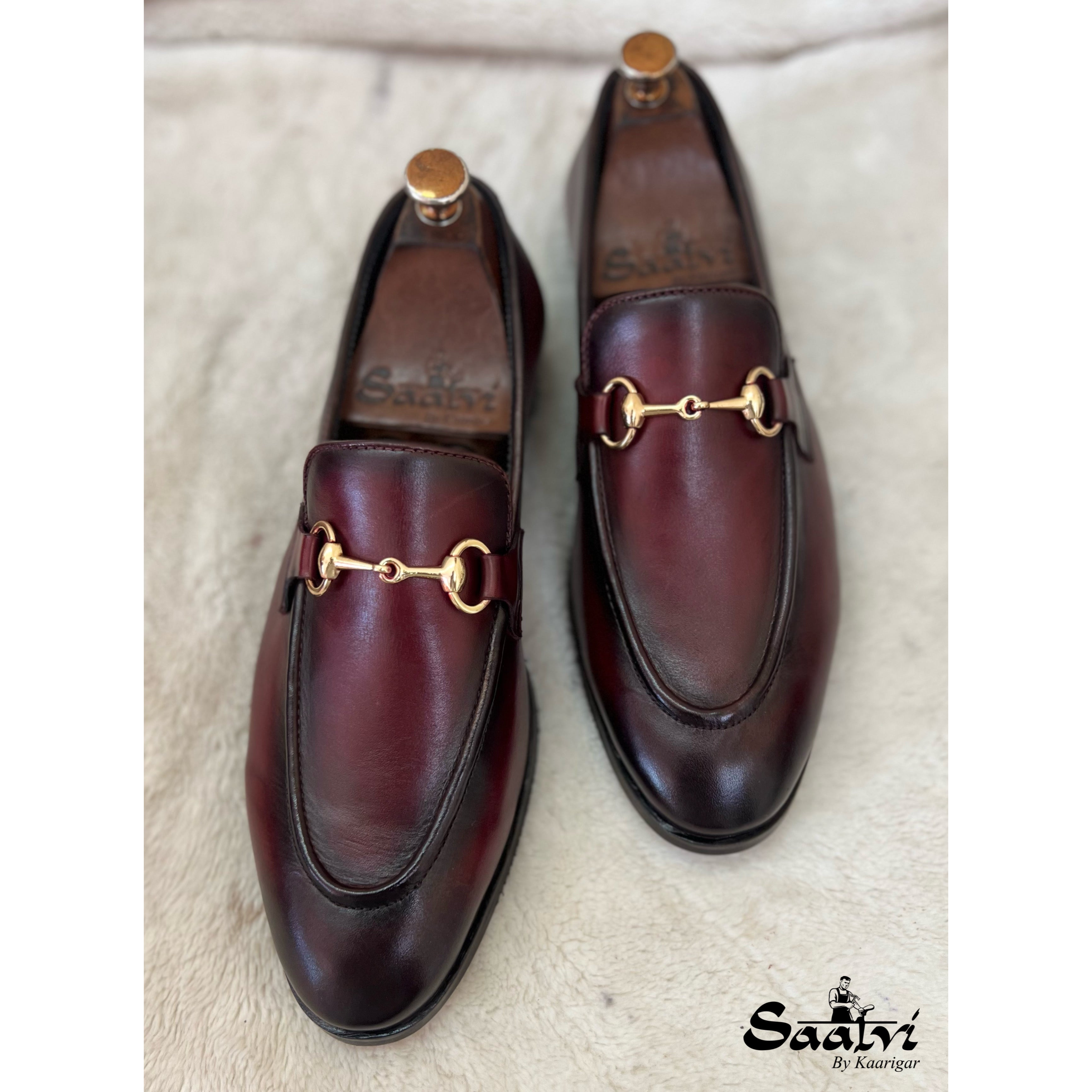 Horsebit Loafers - Burgundy
