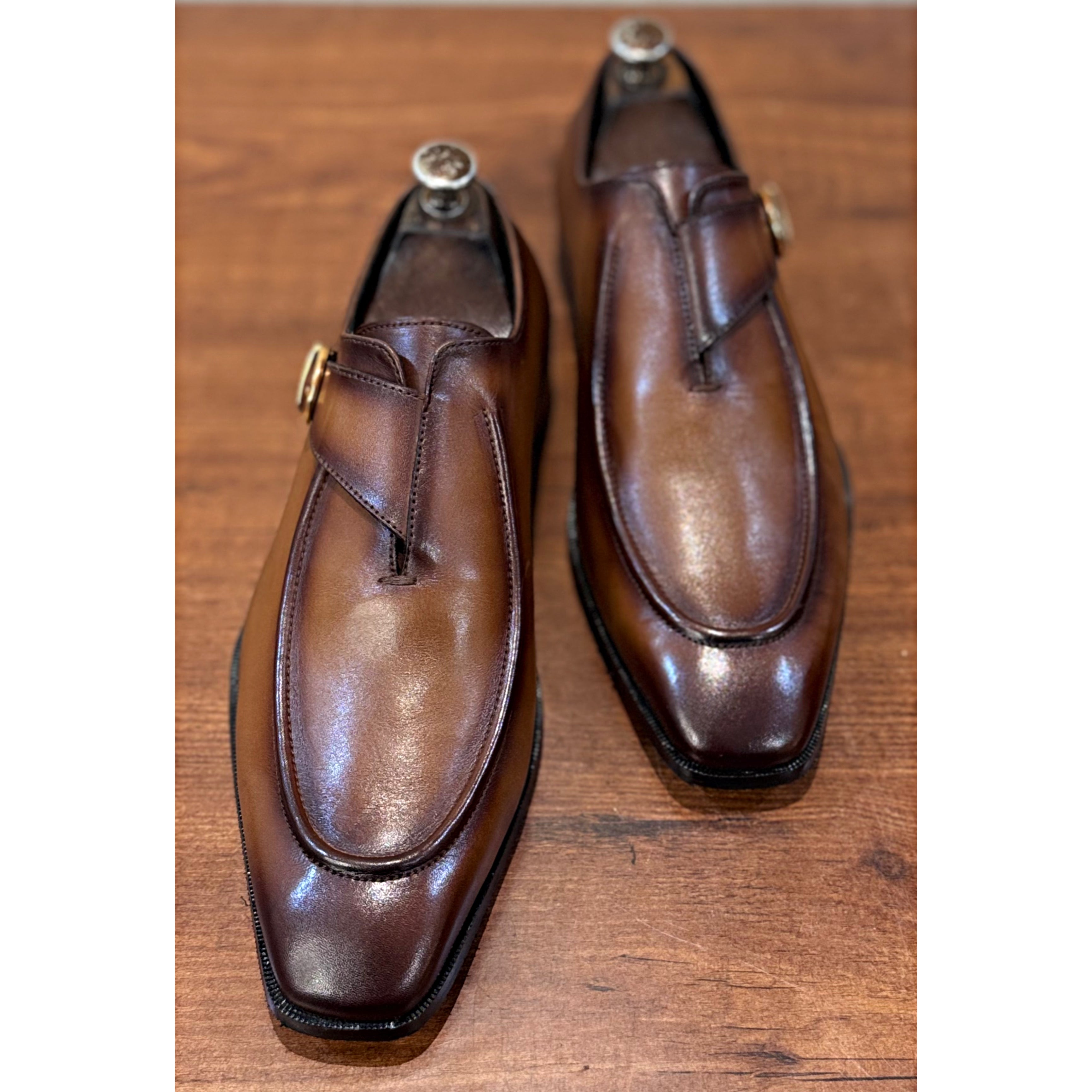 British Pointy Toe Single Monks