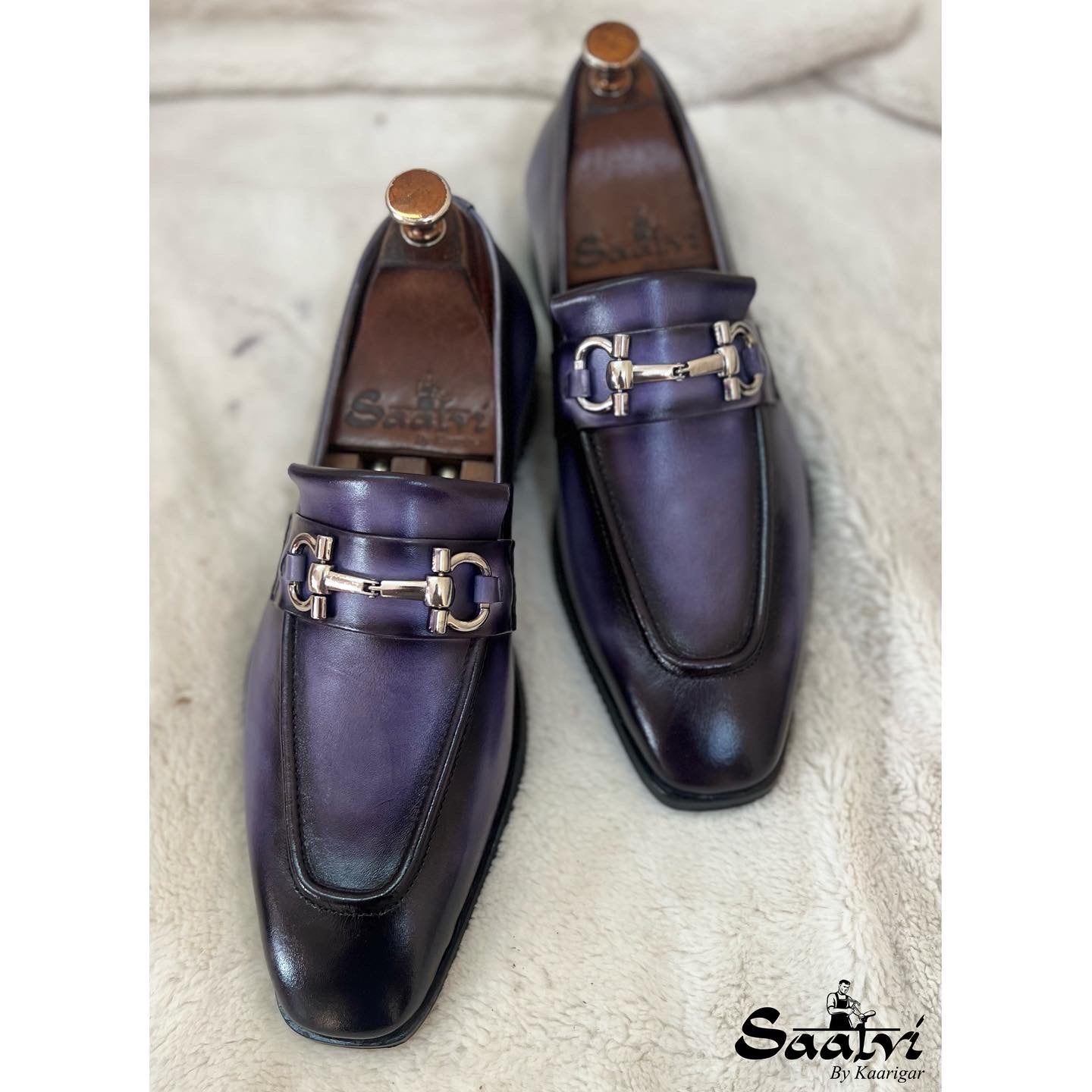 Steel Grey Patina Loafers