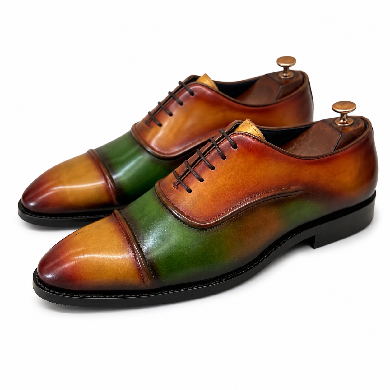 Tan/Green Oxfords C