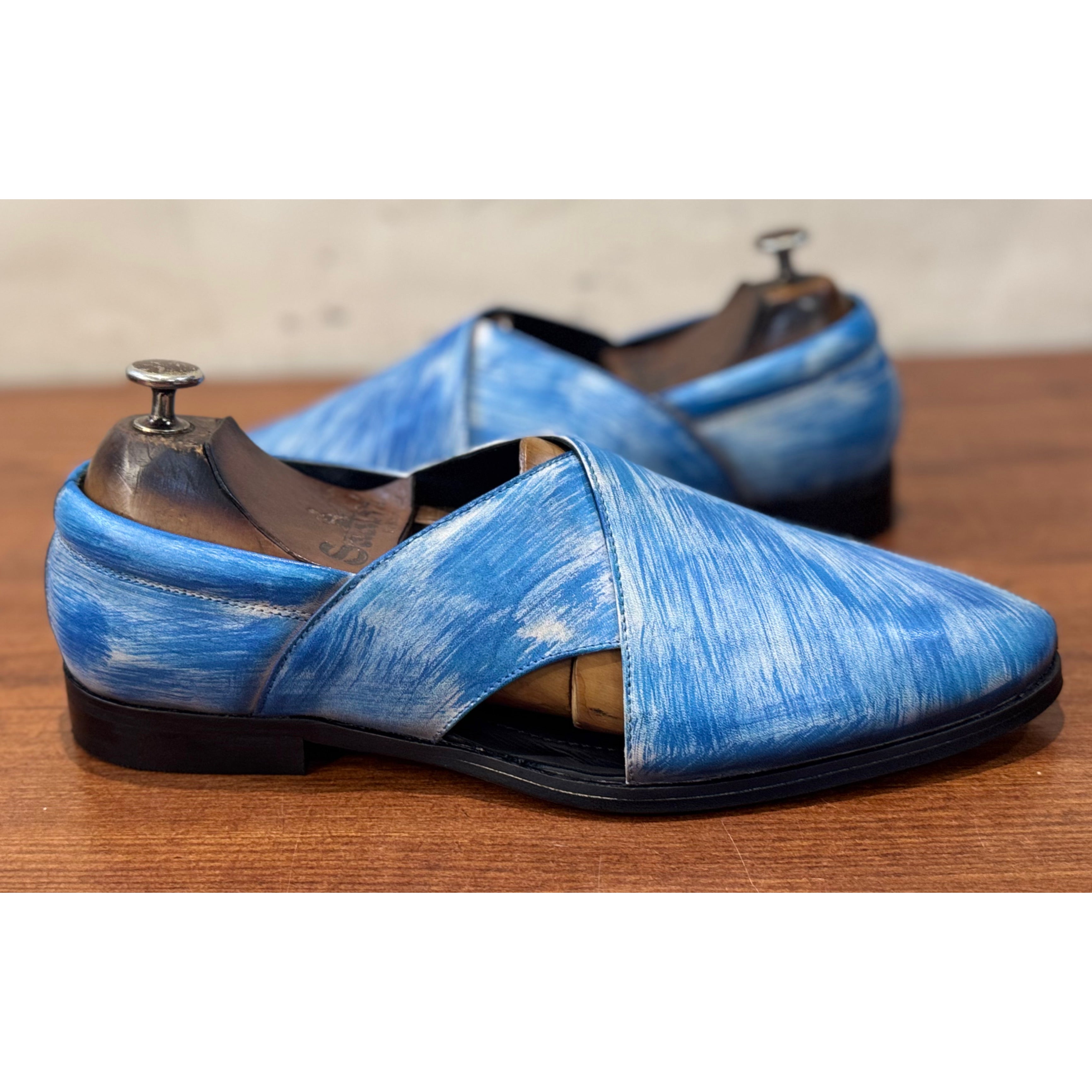 Peshauri Blue Hand Patina