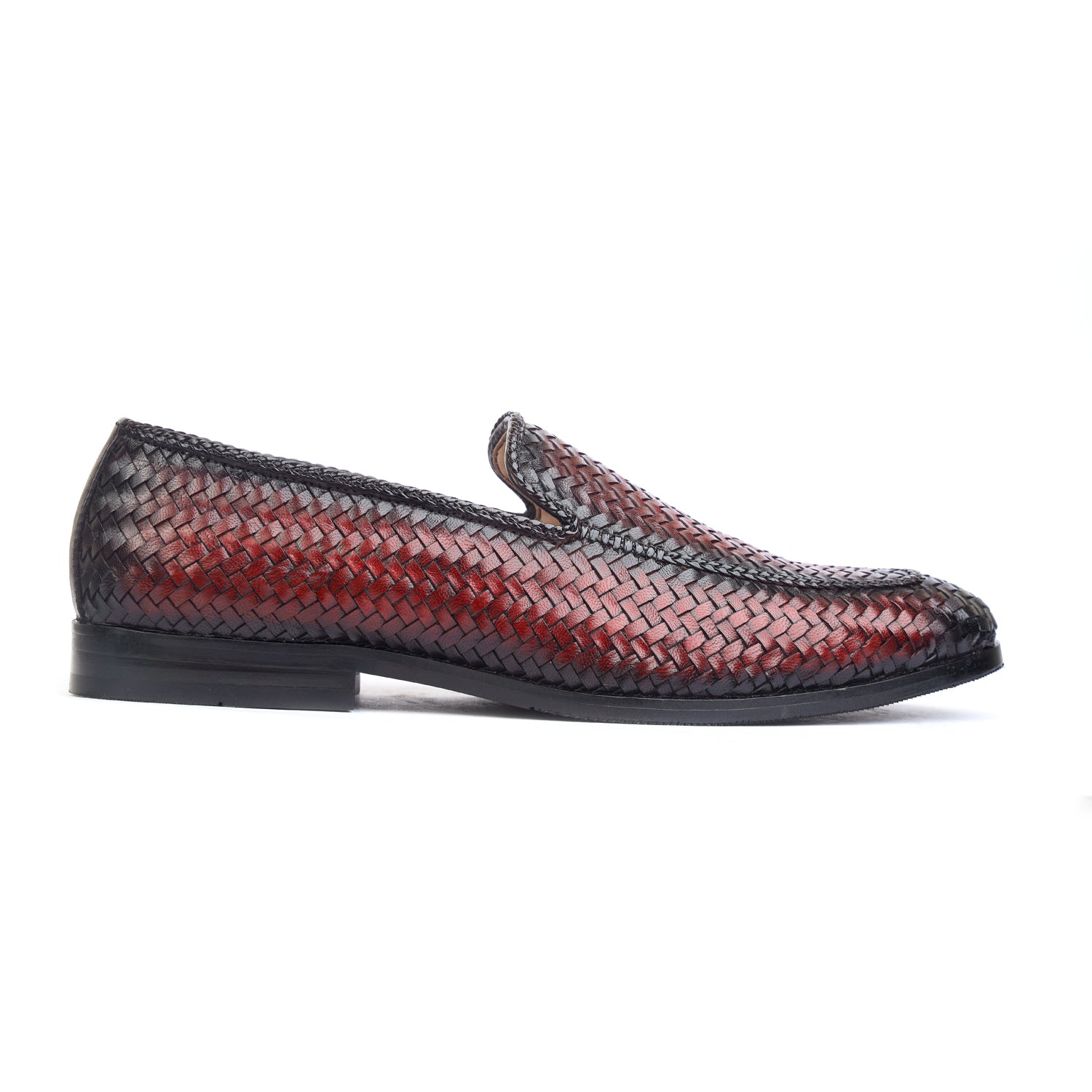 Brown Handwoven Loafers