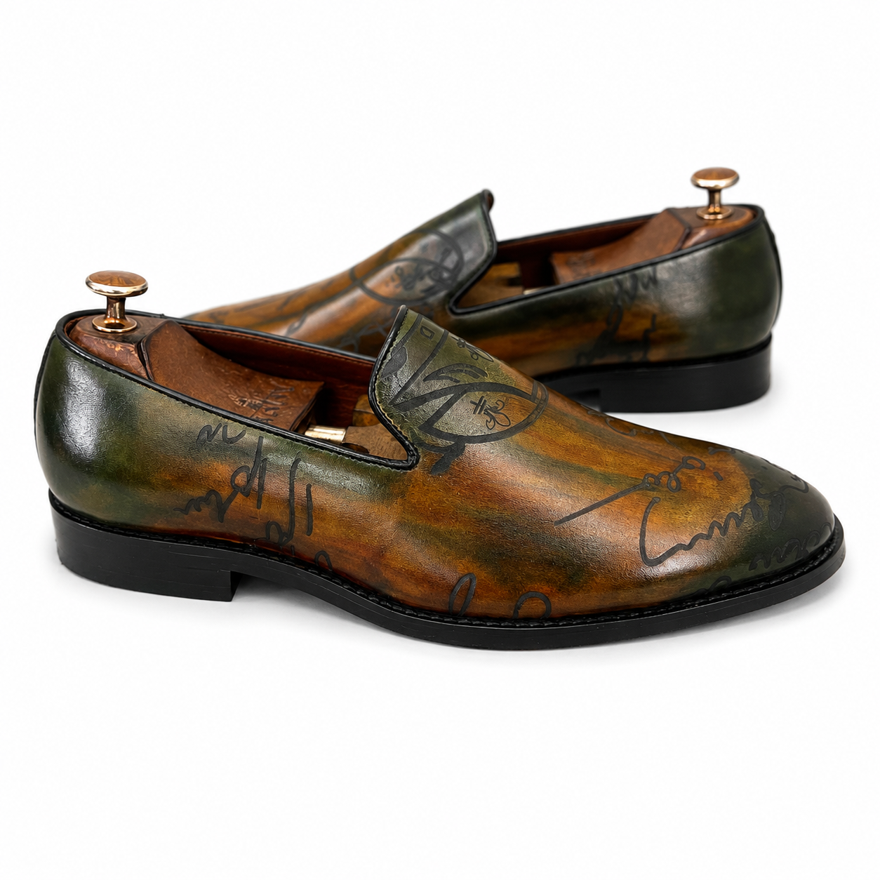 Artisan Script Patina Loafers