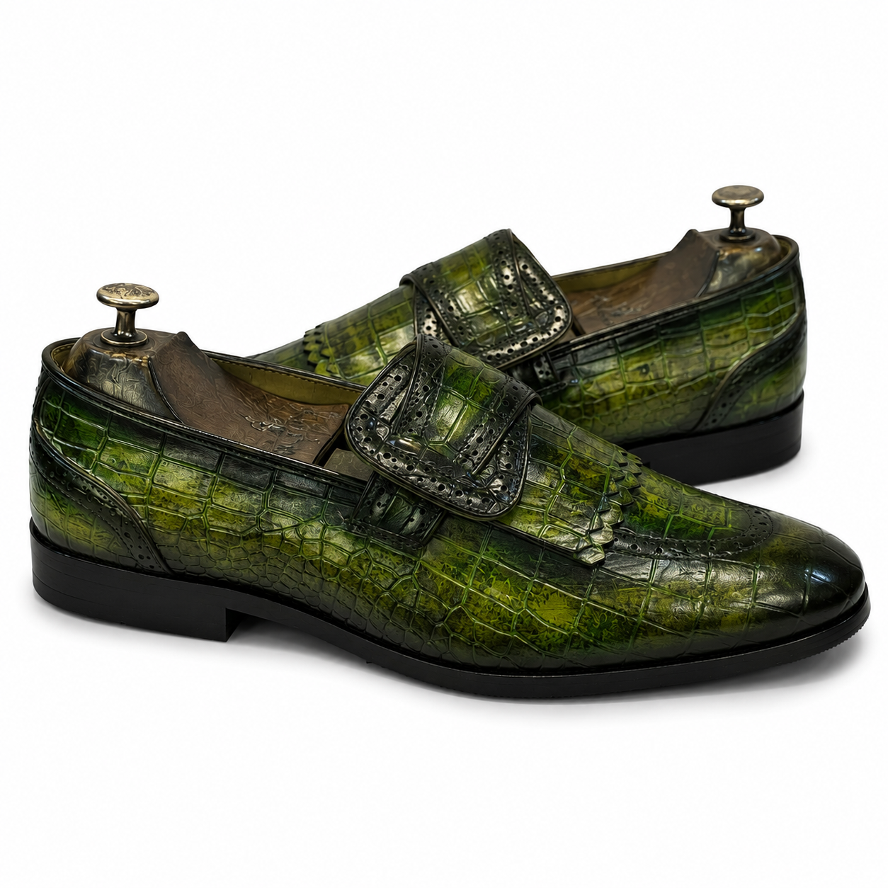 Emerald Croco Butterfly Loafer