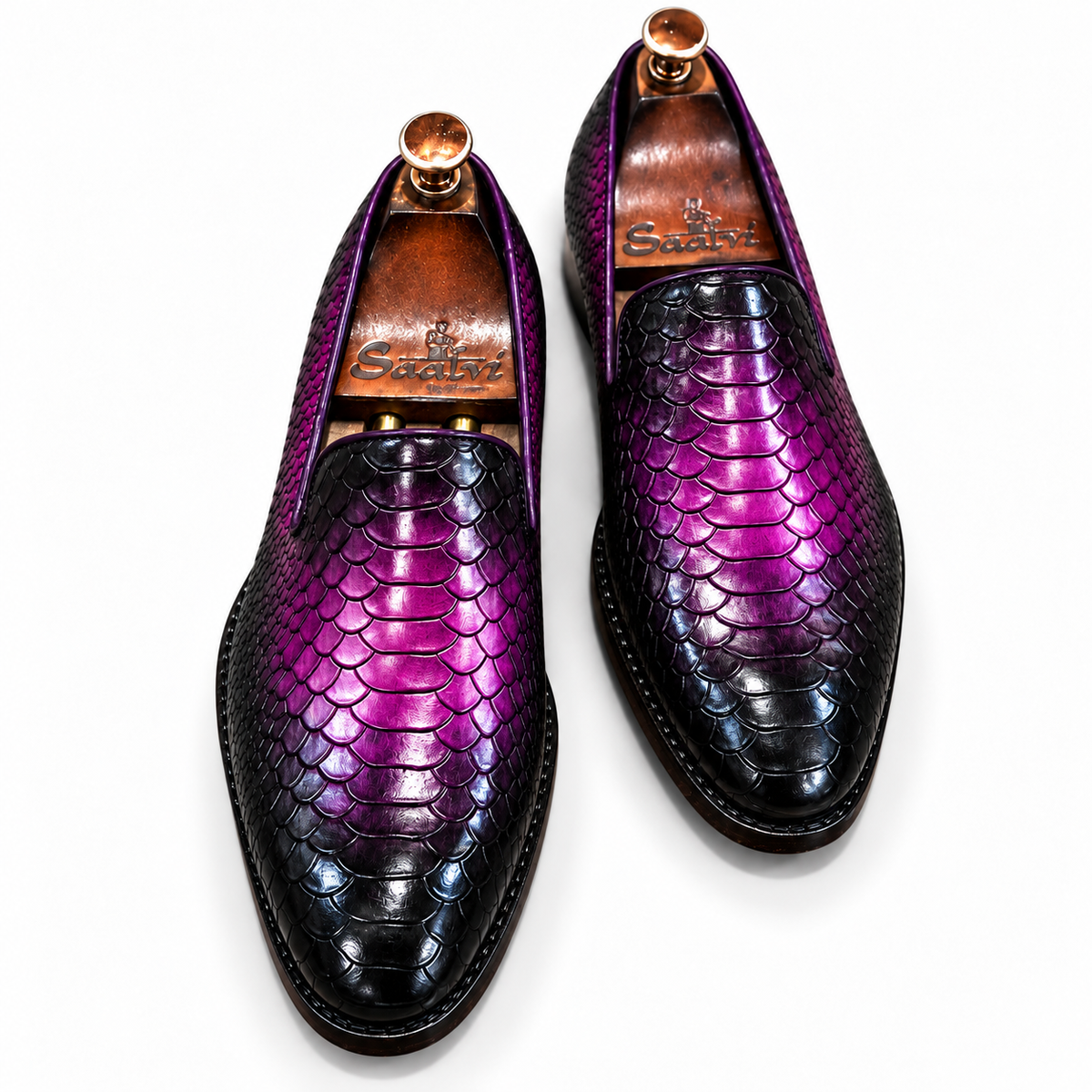 Amethyst Noir Serpente Loafers