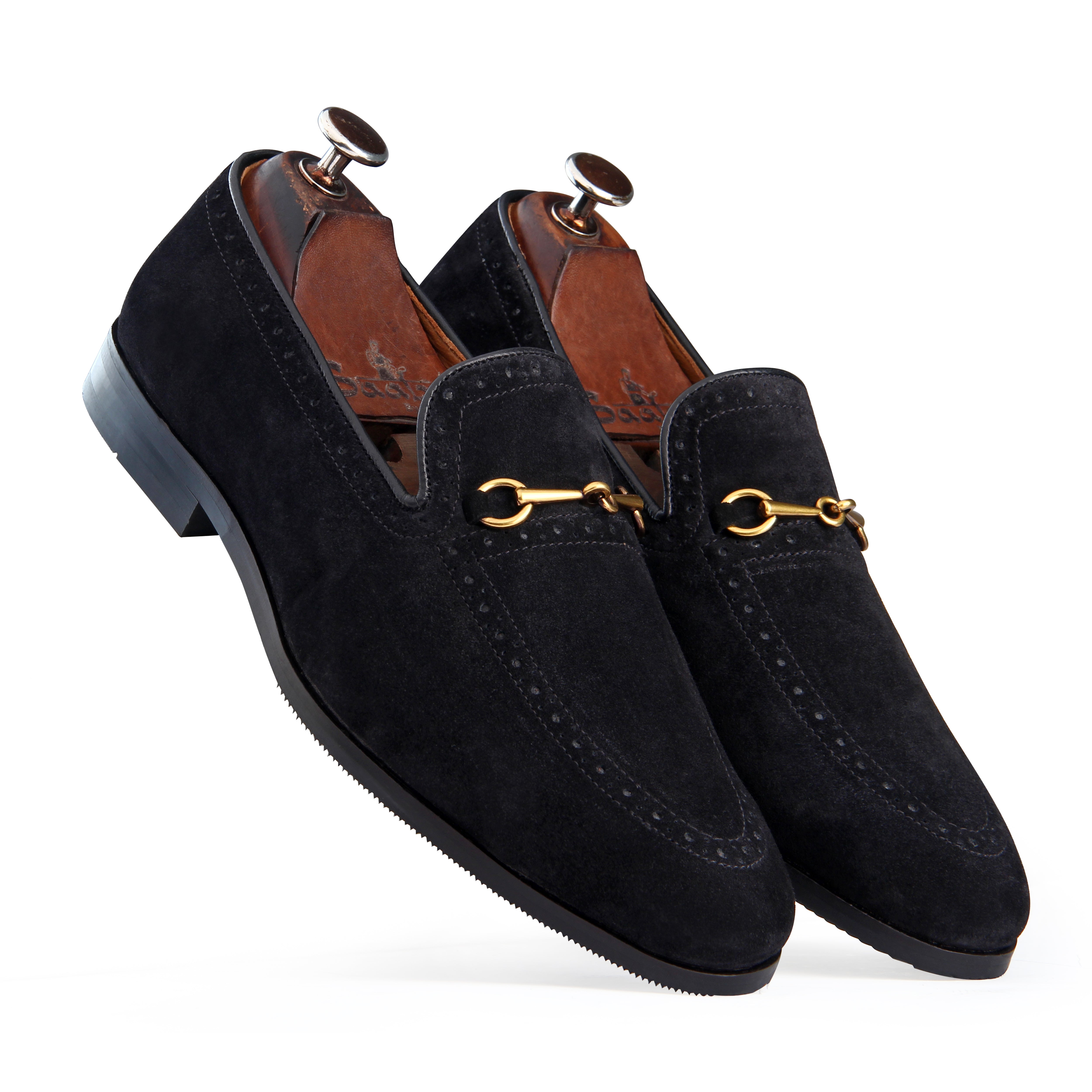 Semi Brogue Loafers Suede