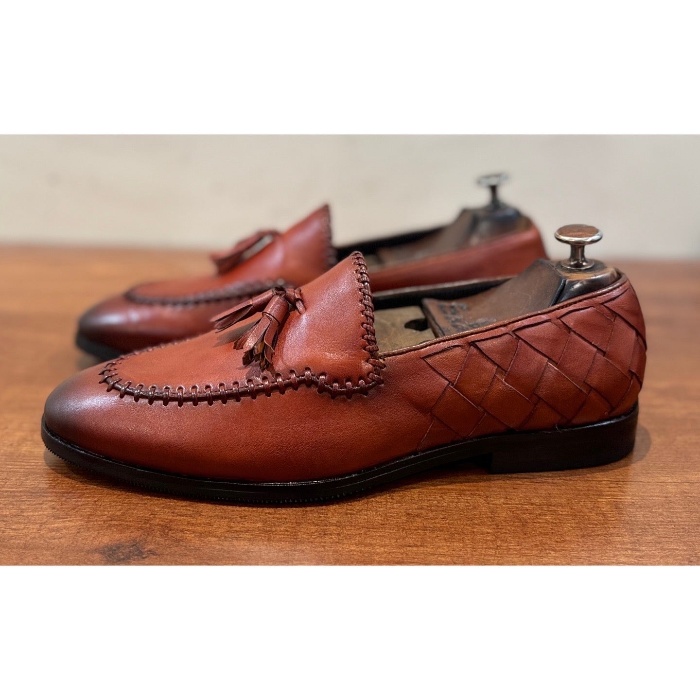 Gael - Brown Weaved Loafers