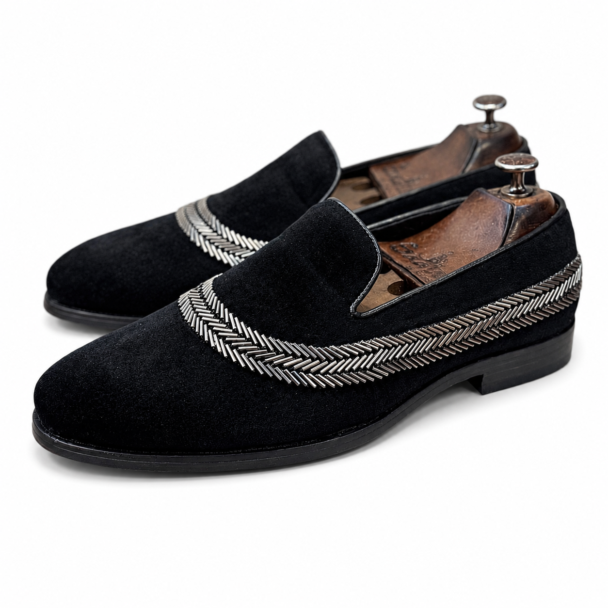 Marcello Black Embroidery Slip-on