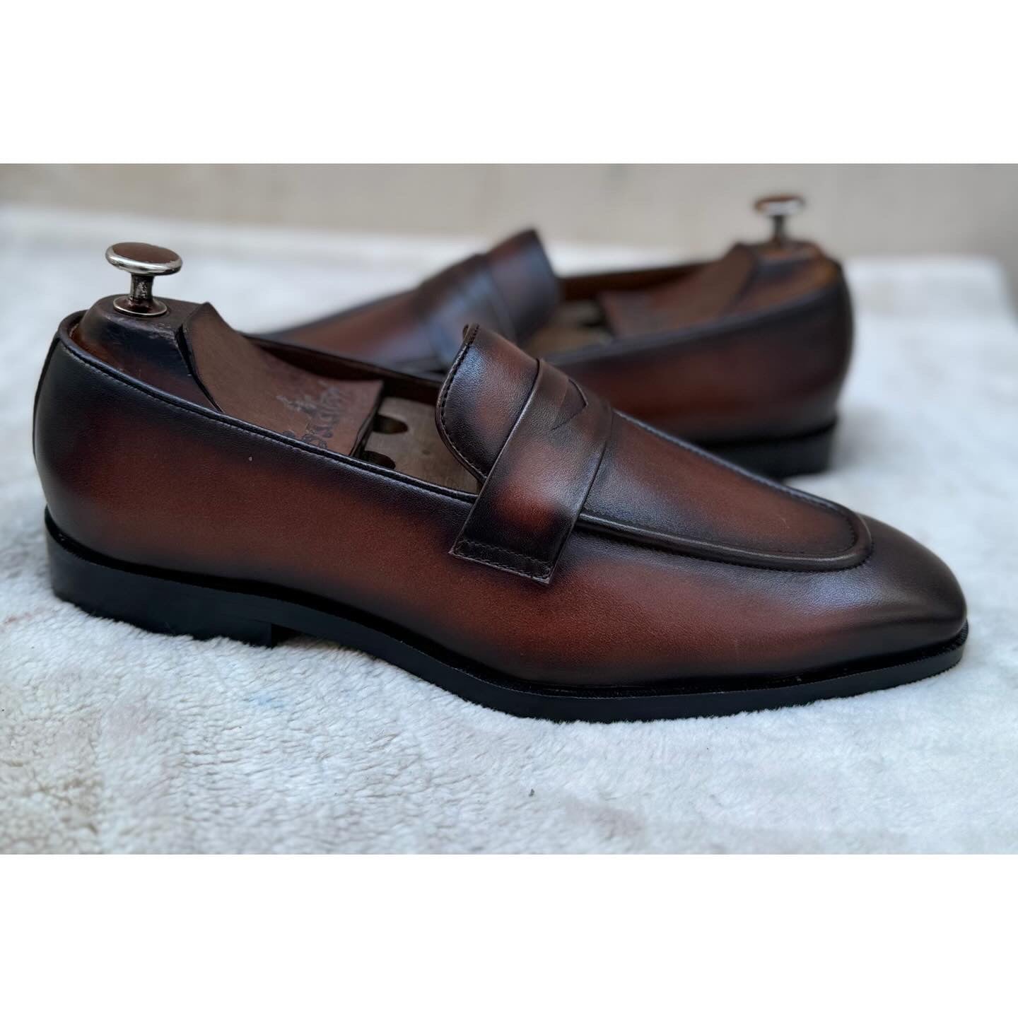 Penny Loafers Brown Hand Finished