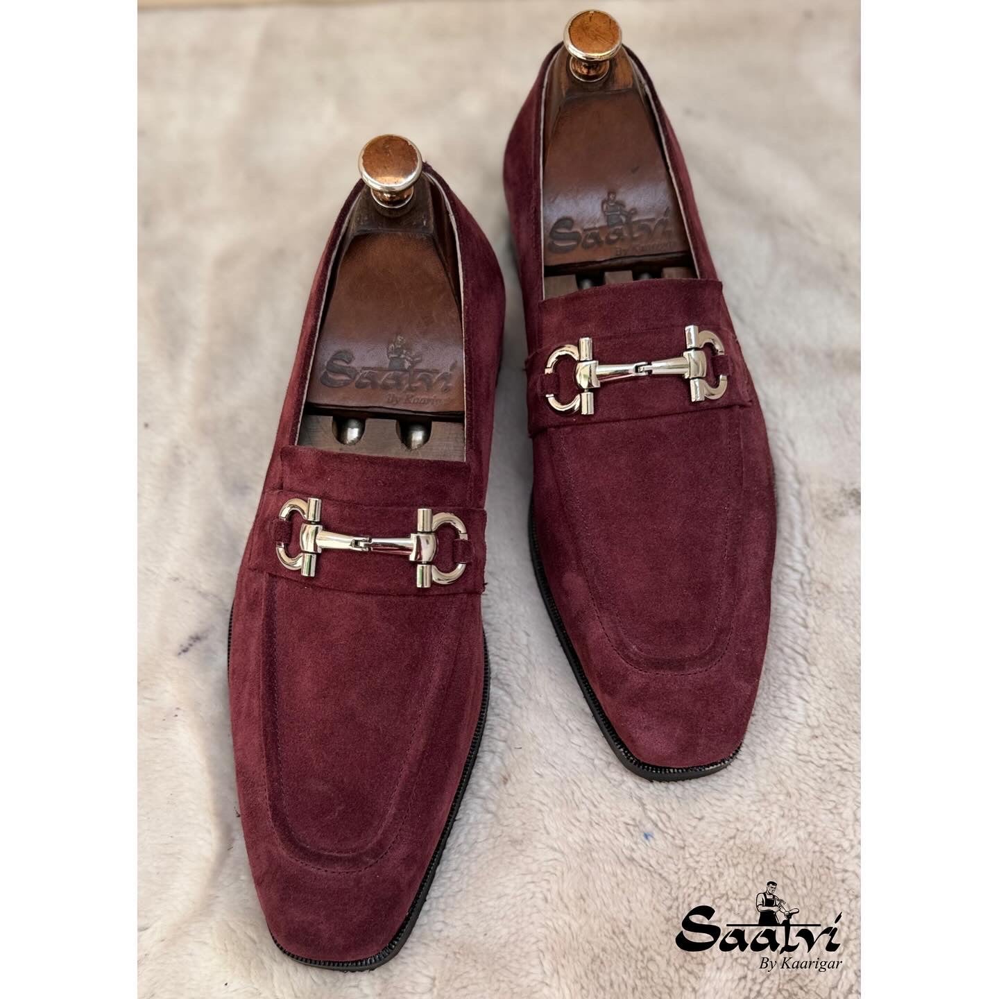 Bordeaux Suede Loafers