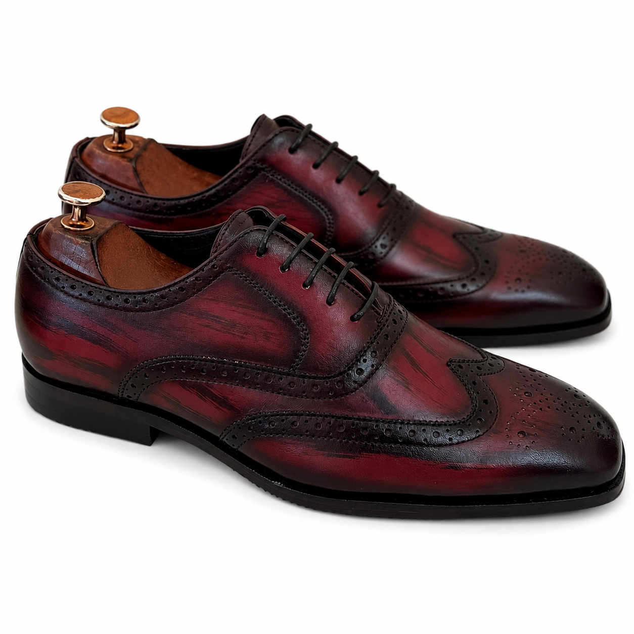 Crimson Eclipse Wingtip Oxfords