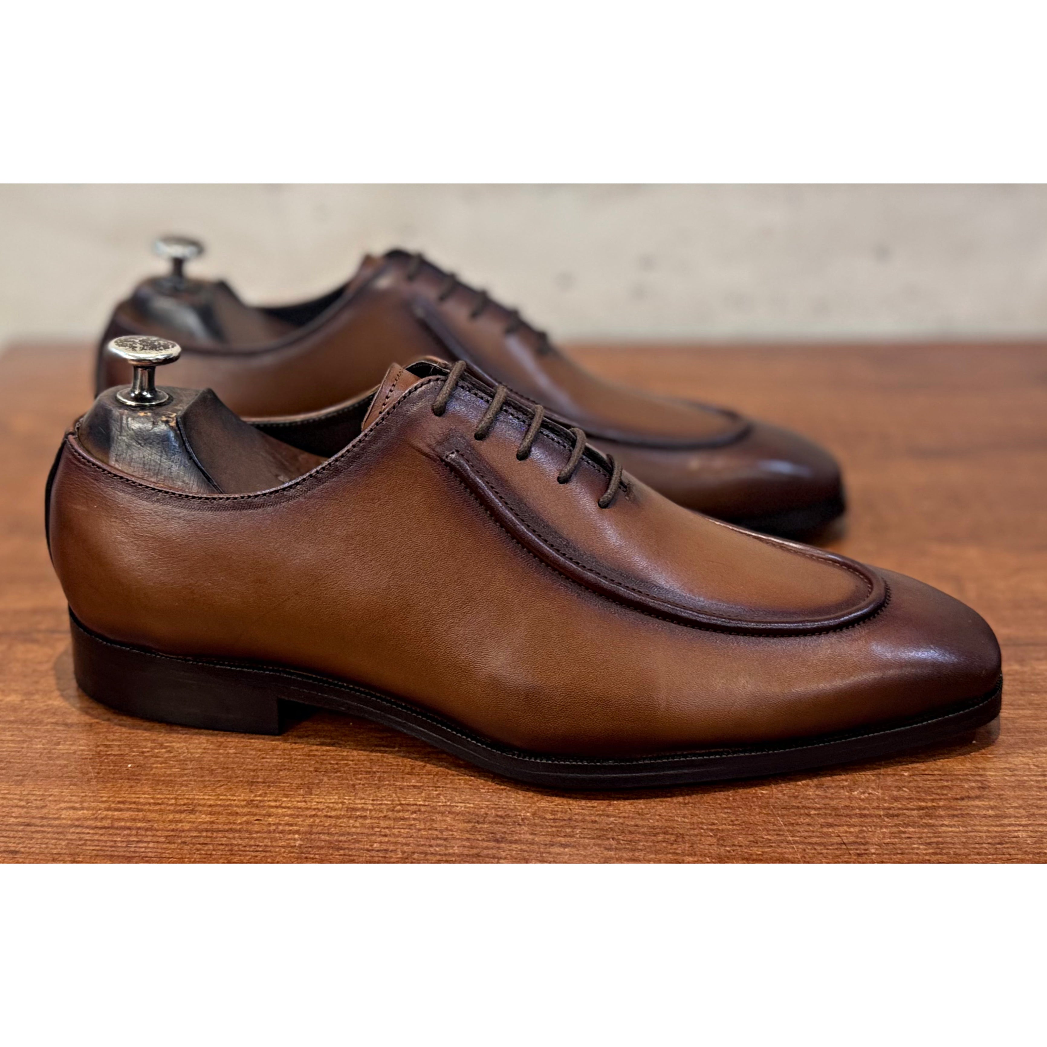 Chestnut Apron-Toe Oxford