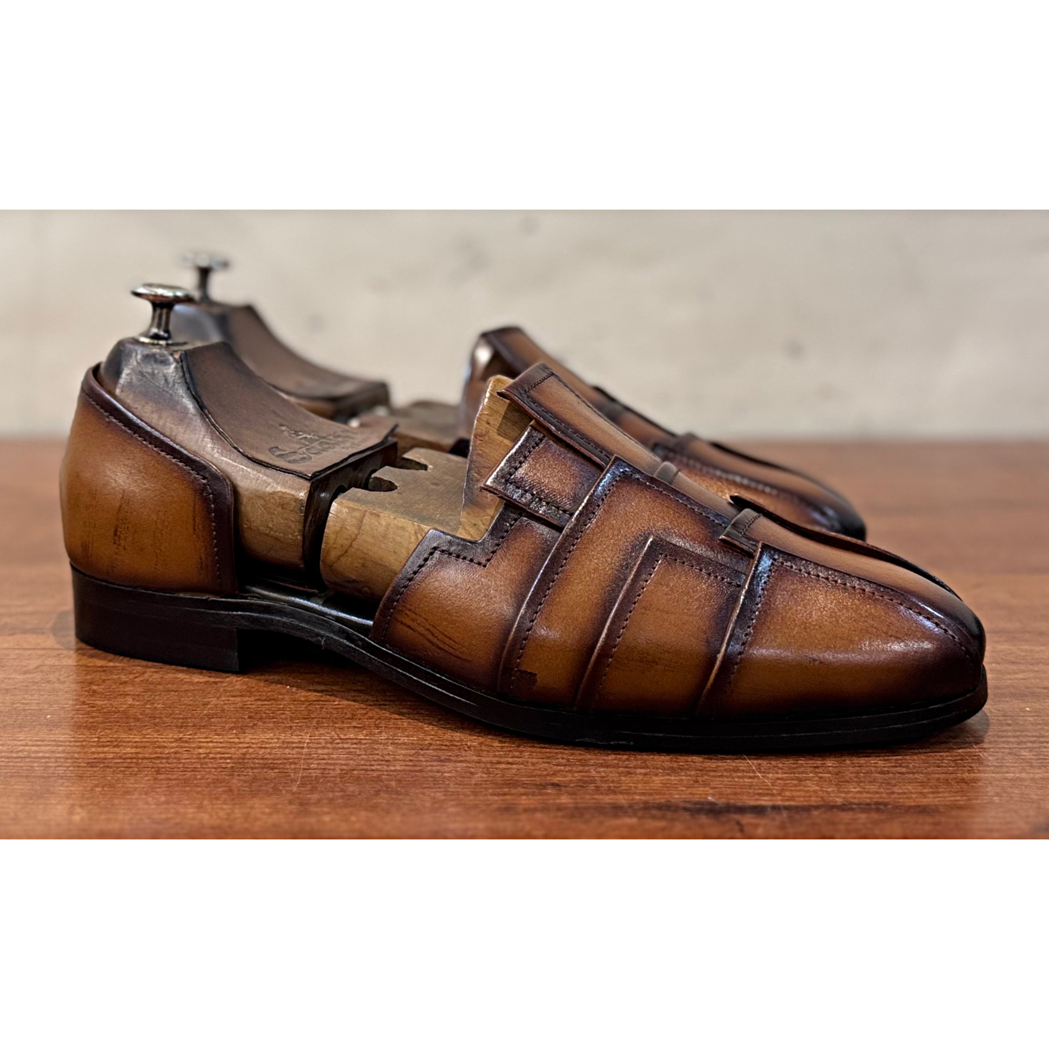 Zahen Sandals Hand Patina