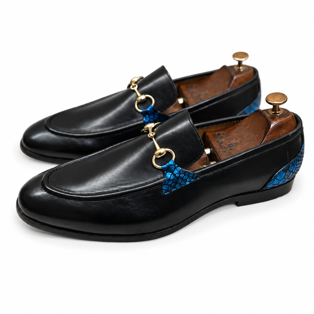 Horsebit Loafers Blue Foil